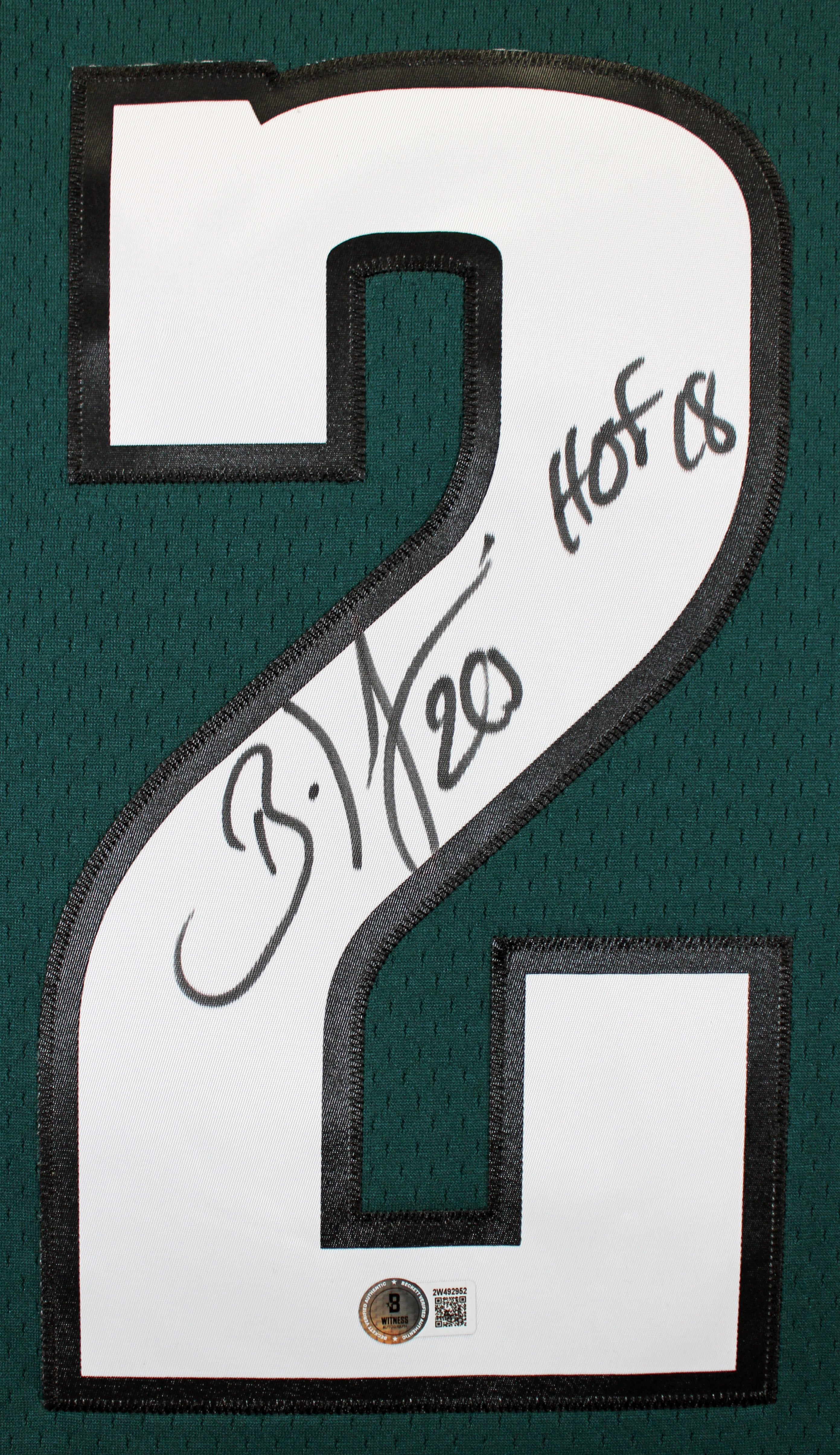 Eagles Brian Dawkins "HOF 18" Signed Green Mitchell & Ness Jersey BAS Witnessed