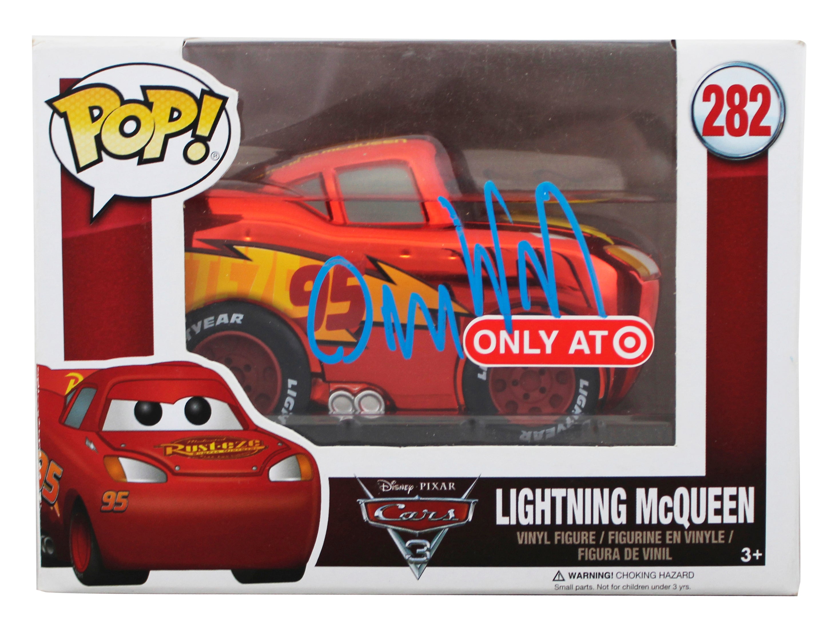 Owen Wilson Cars 3 Signed Lightning McQueen #282 Funko Pop Figure JSA #CF64847