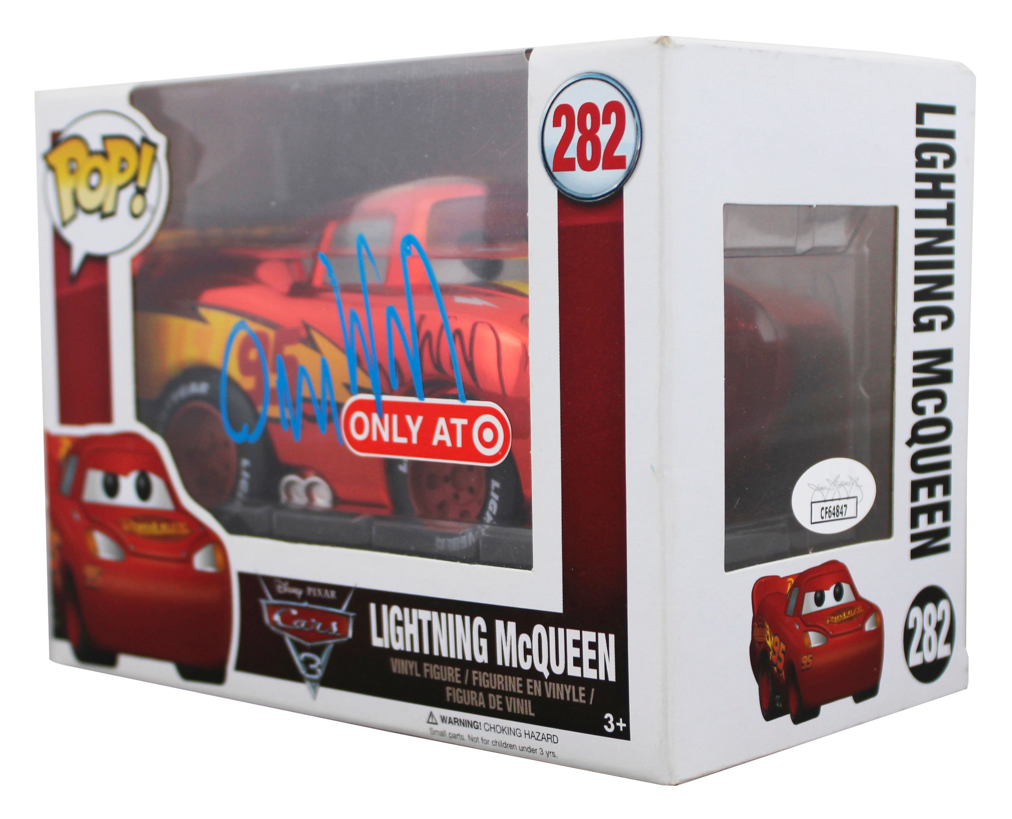 Owen Wilson Cars 3 Signed Lightning McQueen #282 Funko Pop Figure JSA #CF64847