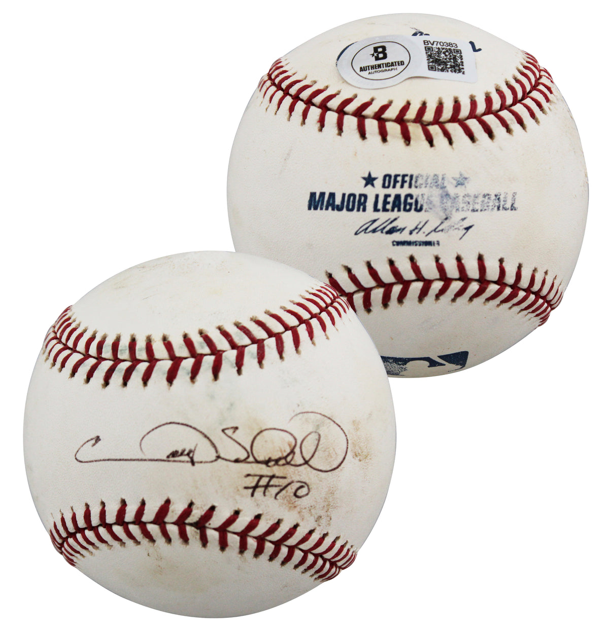Marlins Gary Sheffield Signed Game Used Allen Sellig OML Baseball BAS #BV70383