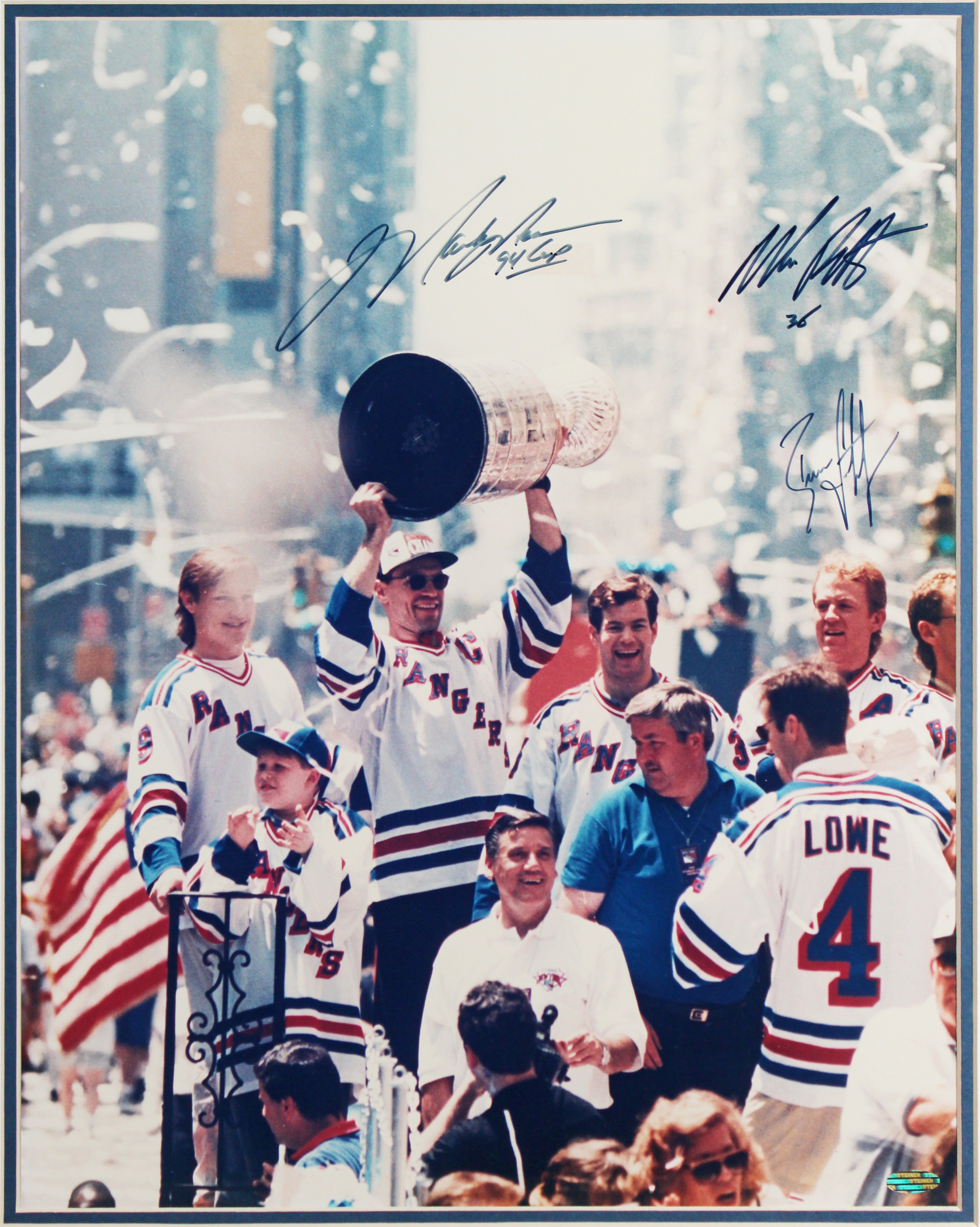 Rangers (3) Richter, Messier & Leetch Signed 16x20 Framed Photo Steiner
