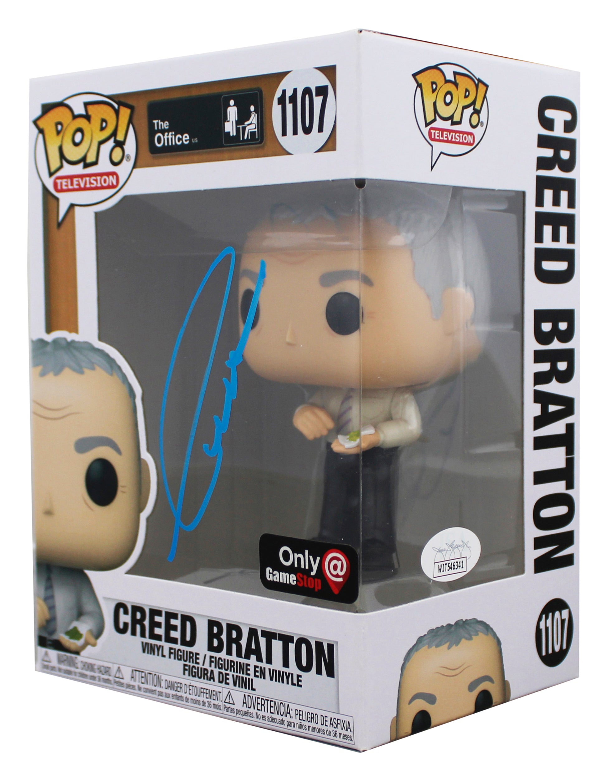 Creed Bratton The Office Signed #1107 Funko Pop Vinyl Figure JSA Wit #WIT546341