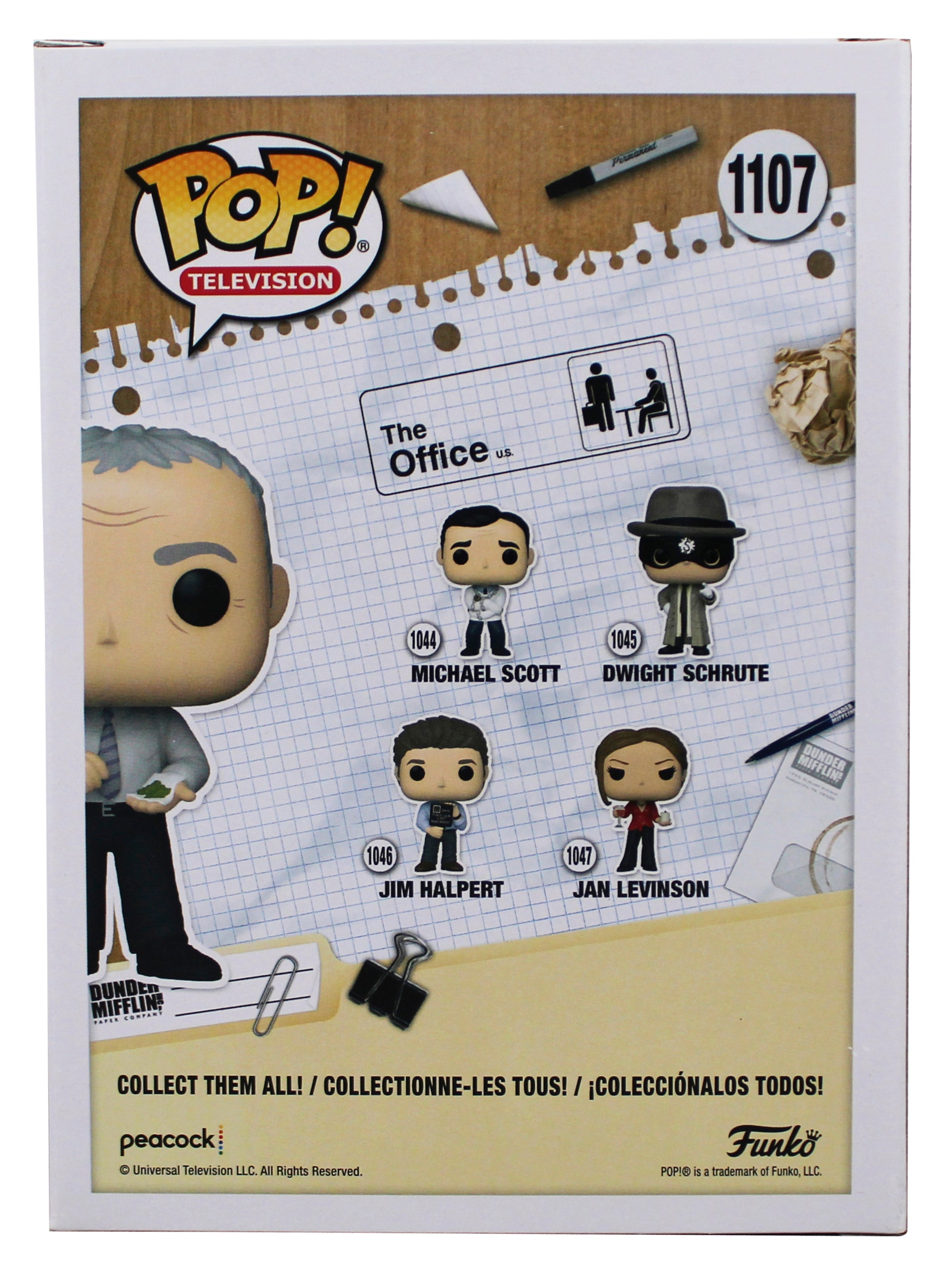 Creed Bratton The Office Signed #1107 Funko Pop Vinyl Figure JSA Wit #WIT546341