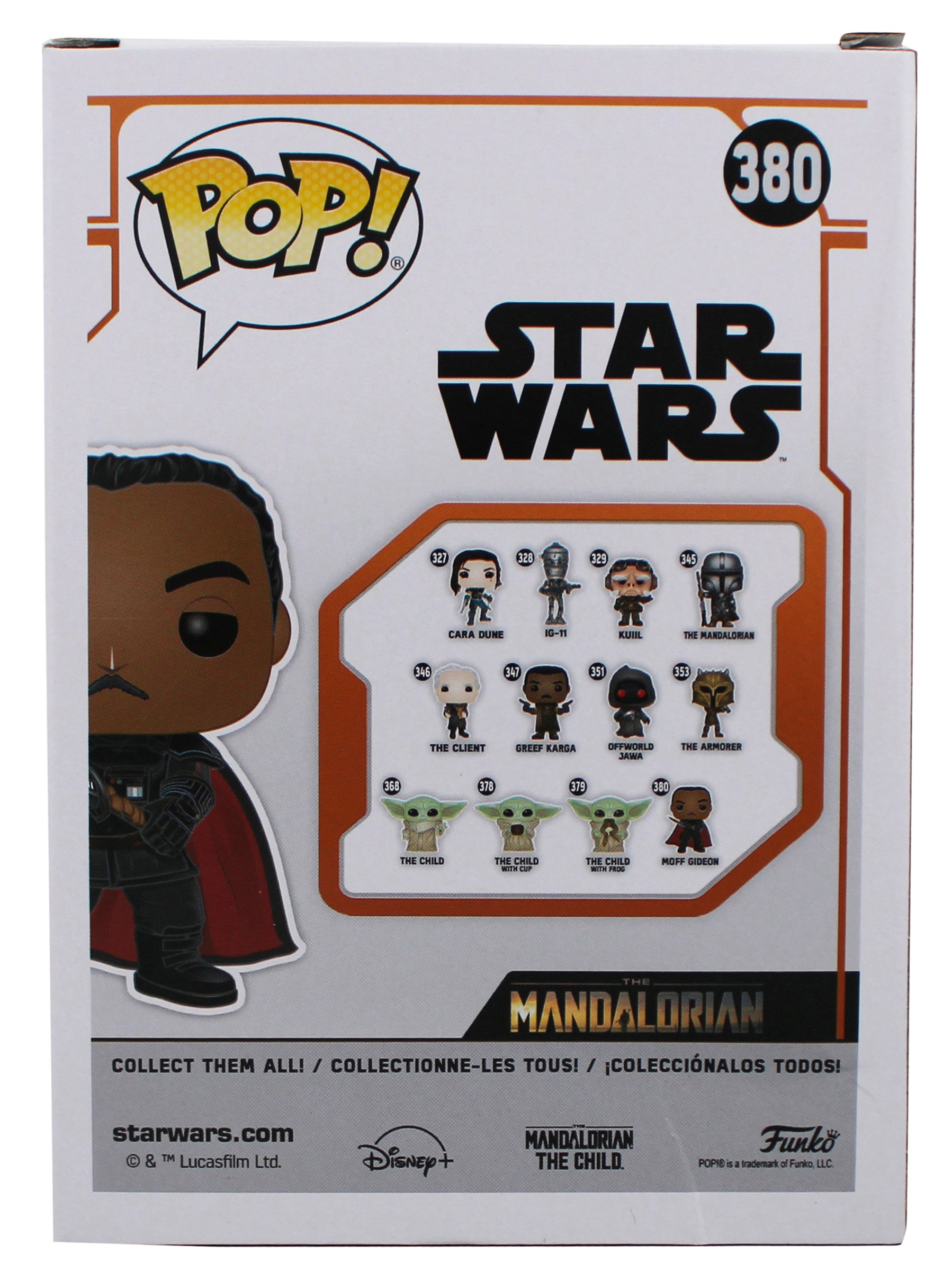 Giancarlo Esposito Star Wars Signed Moff Gideon #380 Funko Pop Vinyl Figure JSA