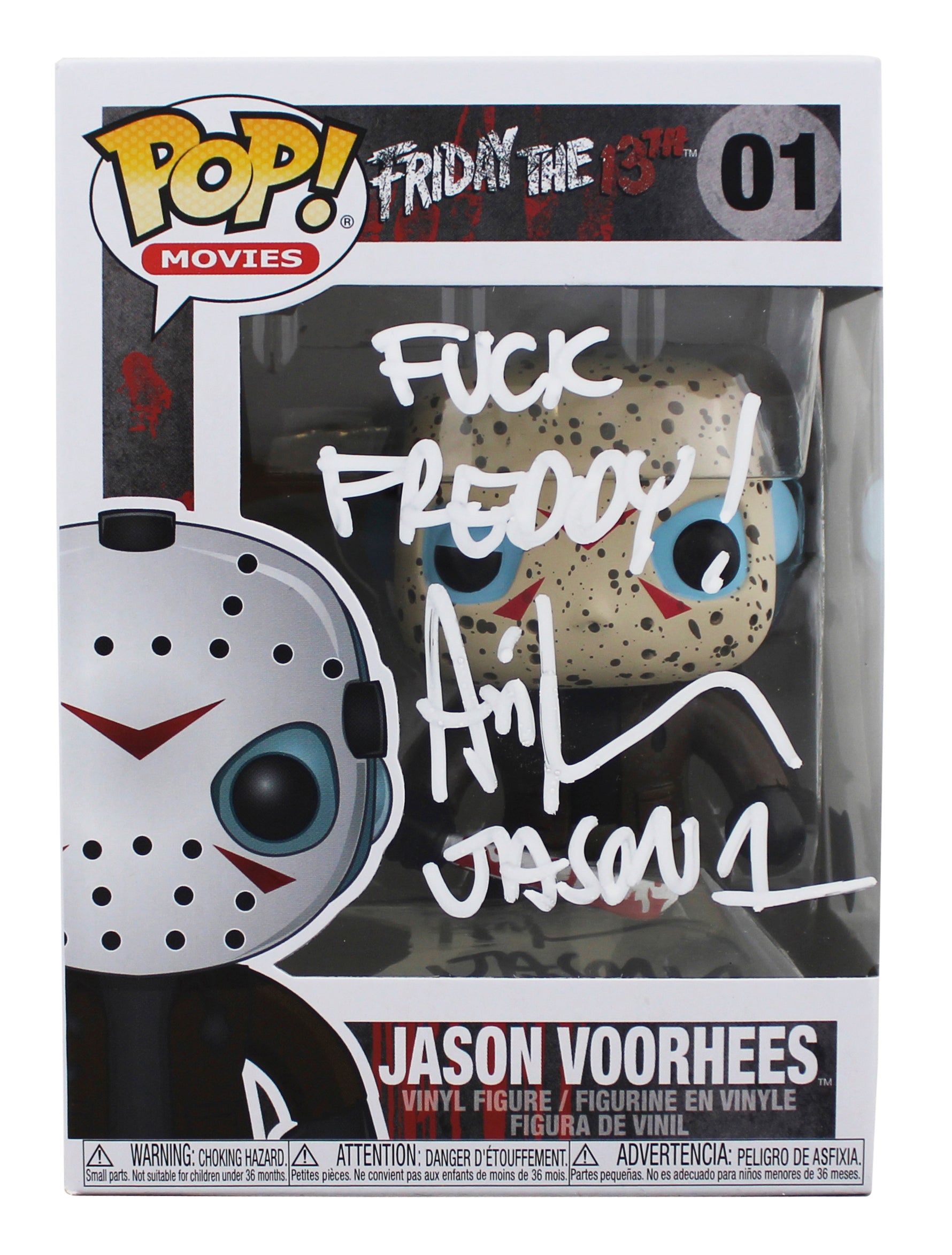 Ari Lehman "2x Insc" Signed Jason #01 Funko Pop Vinyl Figure BAS Wit #3W150410