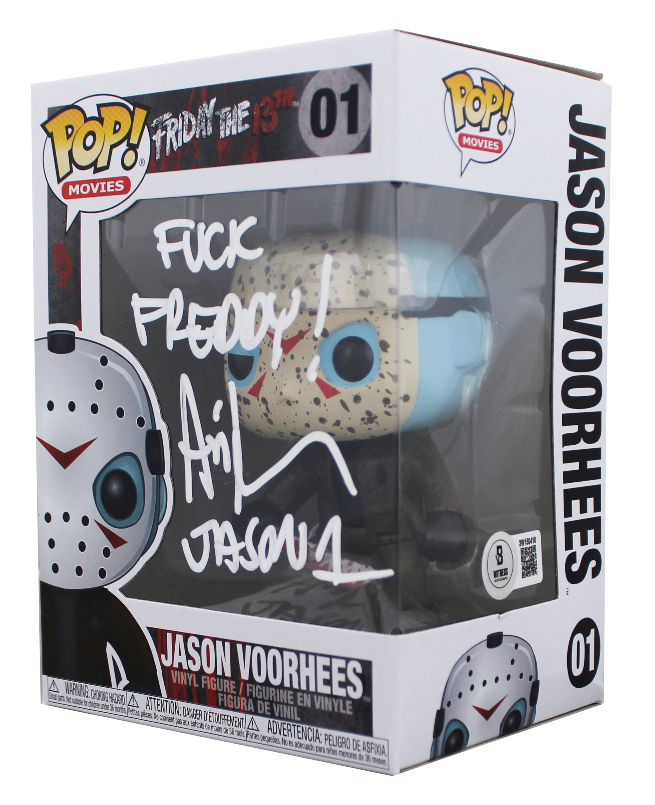 Ari Lehman "2x Insc" Signed Jason #01 Funko Pop Vinyl Figure BAS Wit #3W150410