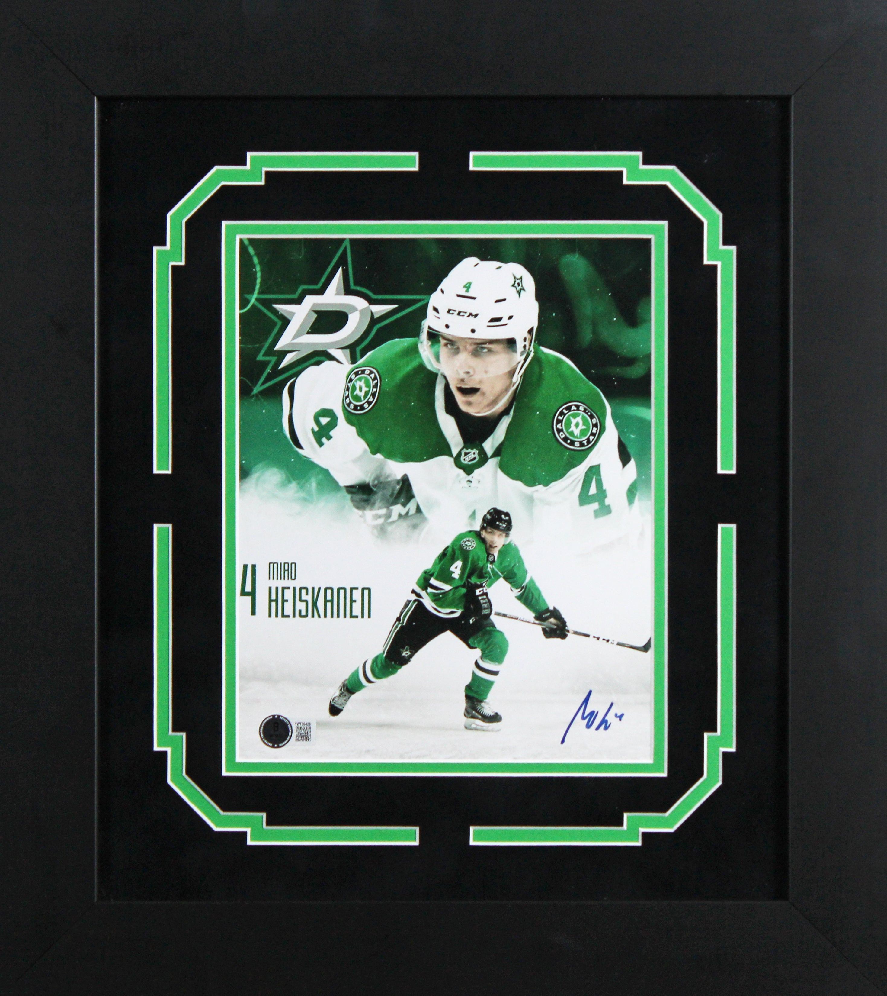 Stars Miro Heiskanen Authentic Signed 8x10 Framed Photo BAS Witnessed #1W730429