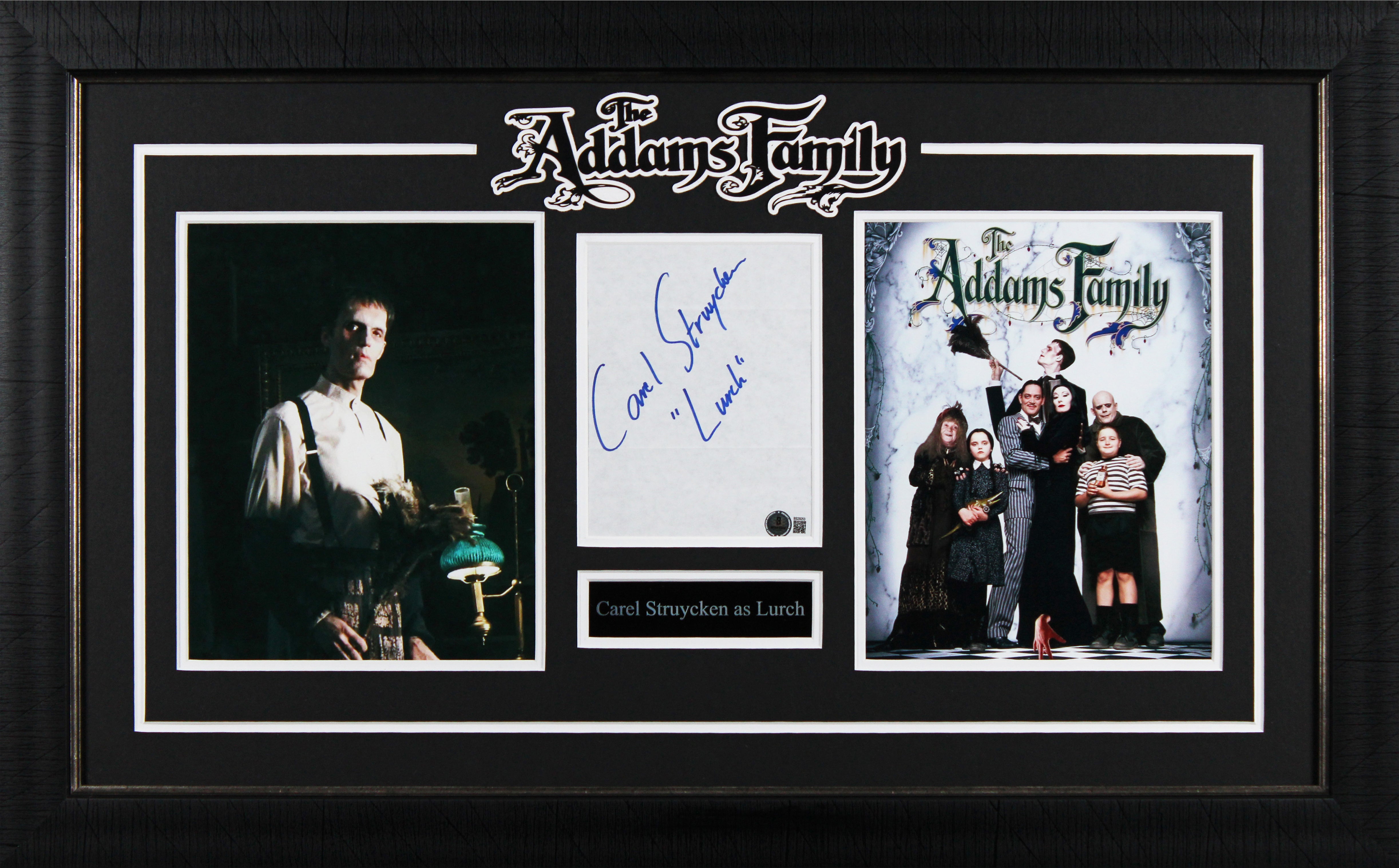 Carel Struycken Addams Family "Lurch" Signed Cut Signature Framed Display BAS