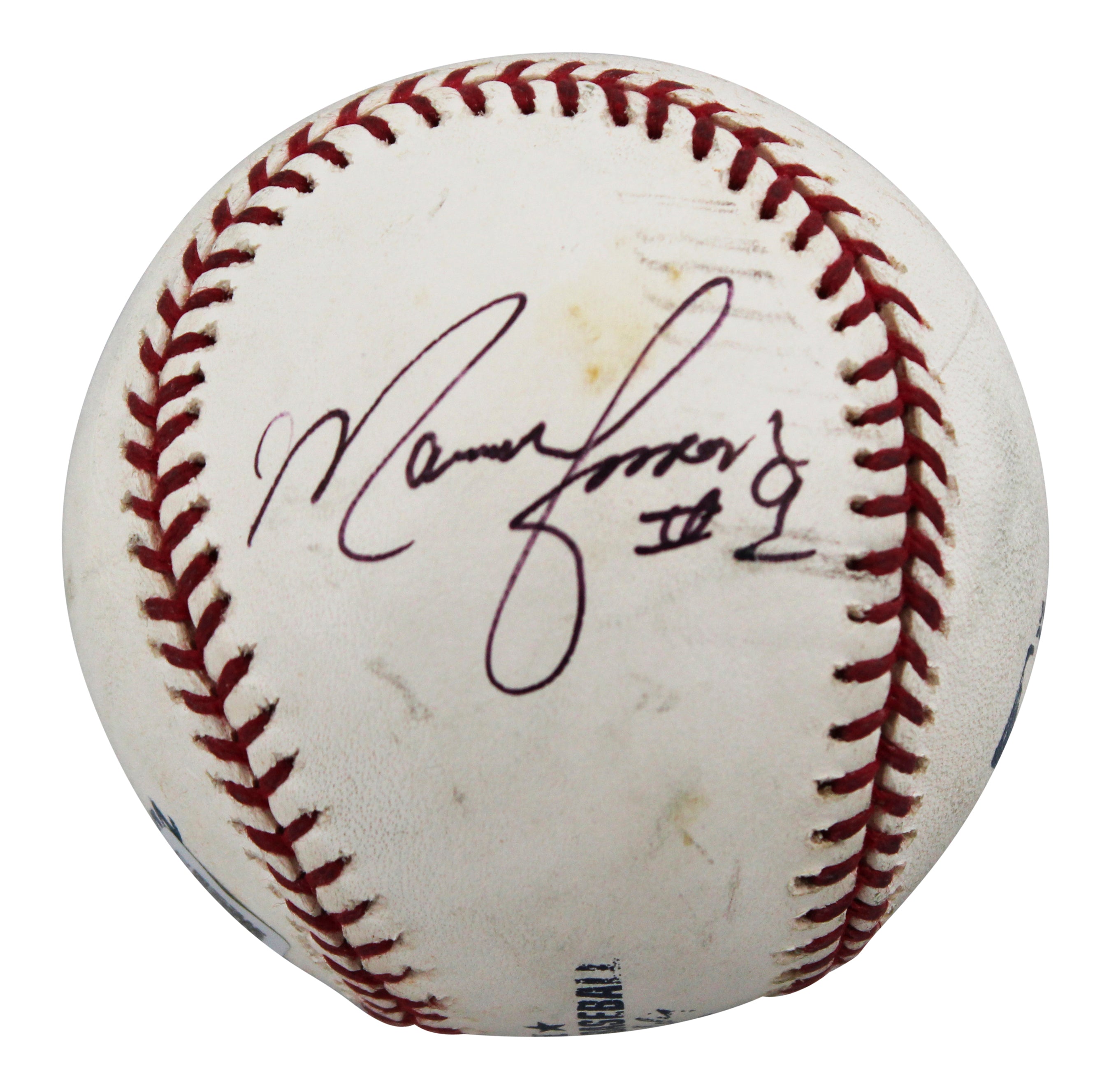 Braves Marquis Grissom Signed Practice Used Selig OML Baseball BAS #BV70372