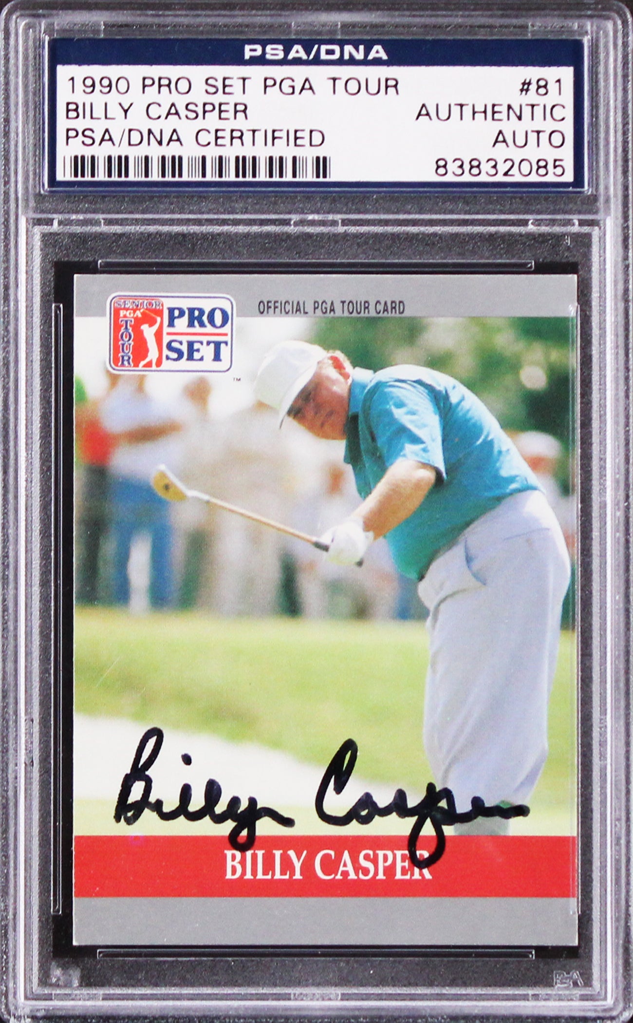 Billy Casper Authentic Signed 1990 Pro Set PGA Tour #81 Card PSA/DNA Slabbed