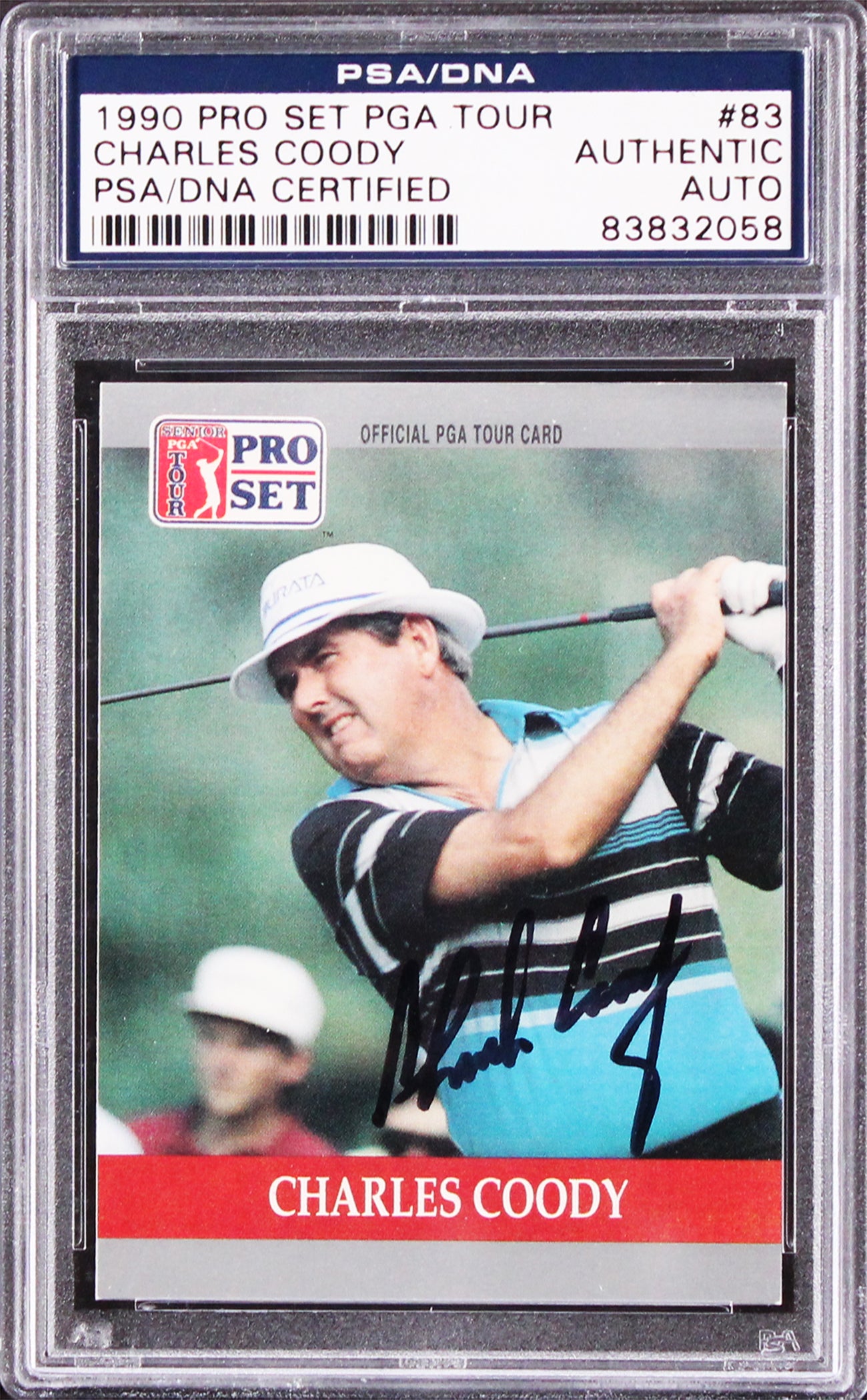 Charles Coody Authentic Signed 1990 Pro Set PGA Tour #83 Card PSA/DNA Slabbed