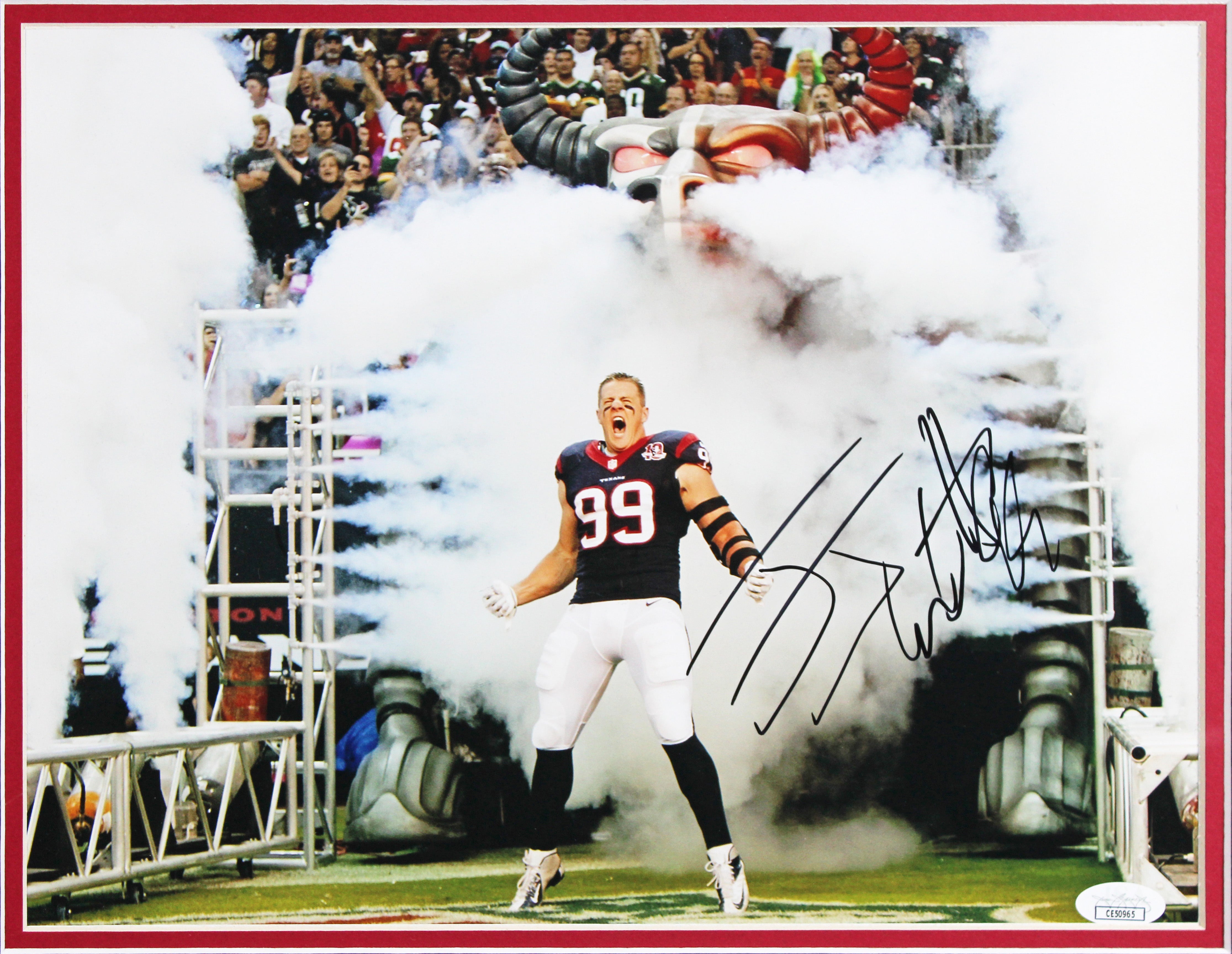 Texans J.J. Watt Authentic Signed 11x14 Framed Photo Autographed JSA #CE50965