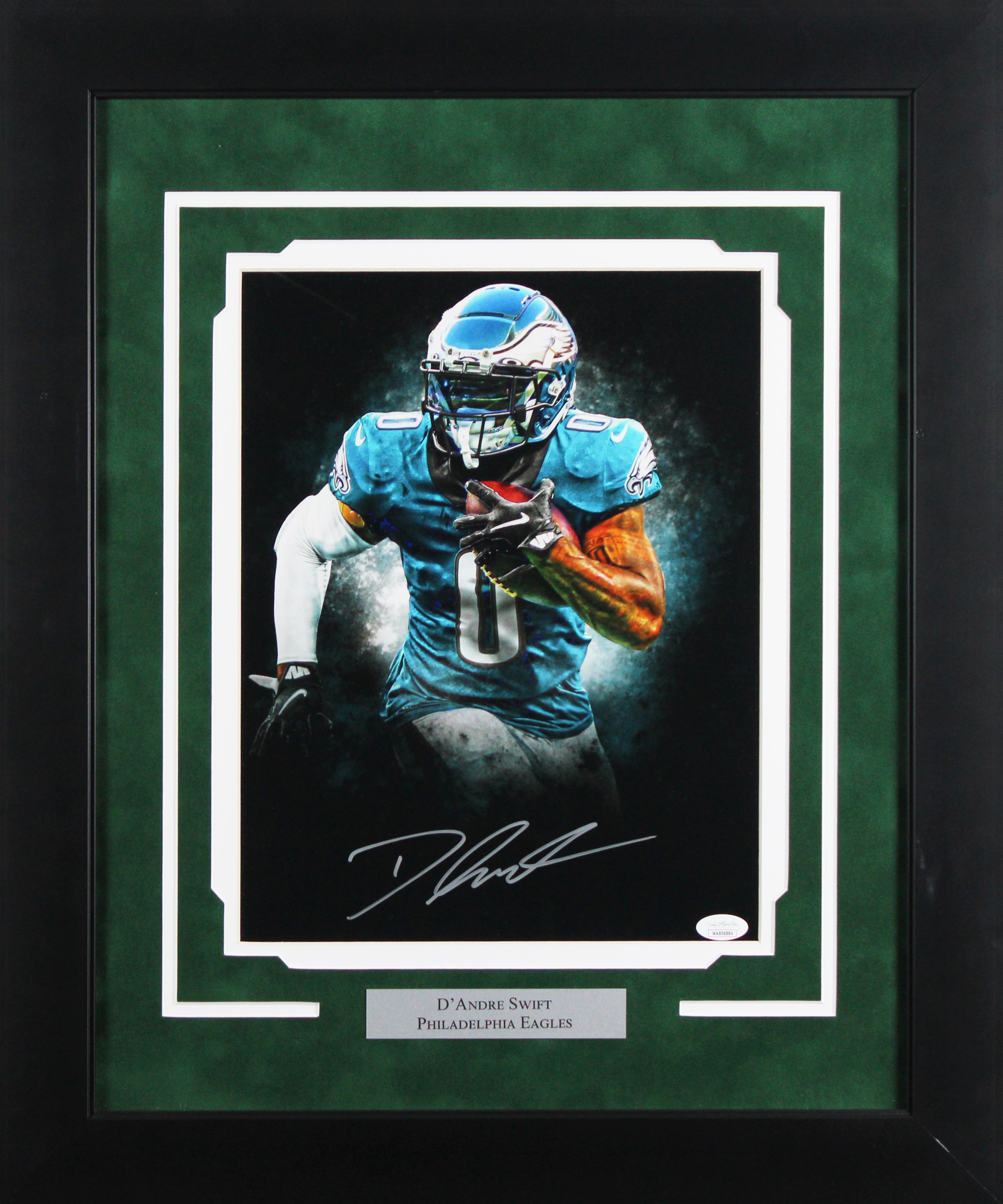 Eagles D'Andre Swift Authentic Signed 11x14 Framed Photo JSA #WA806884