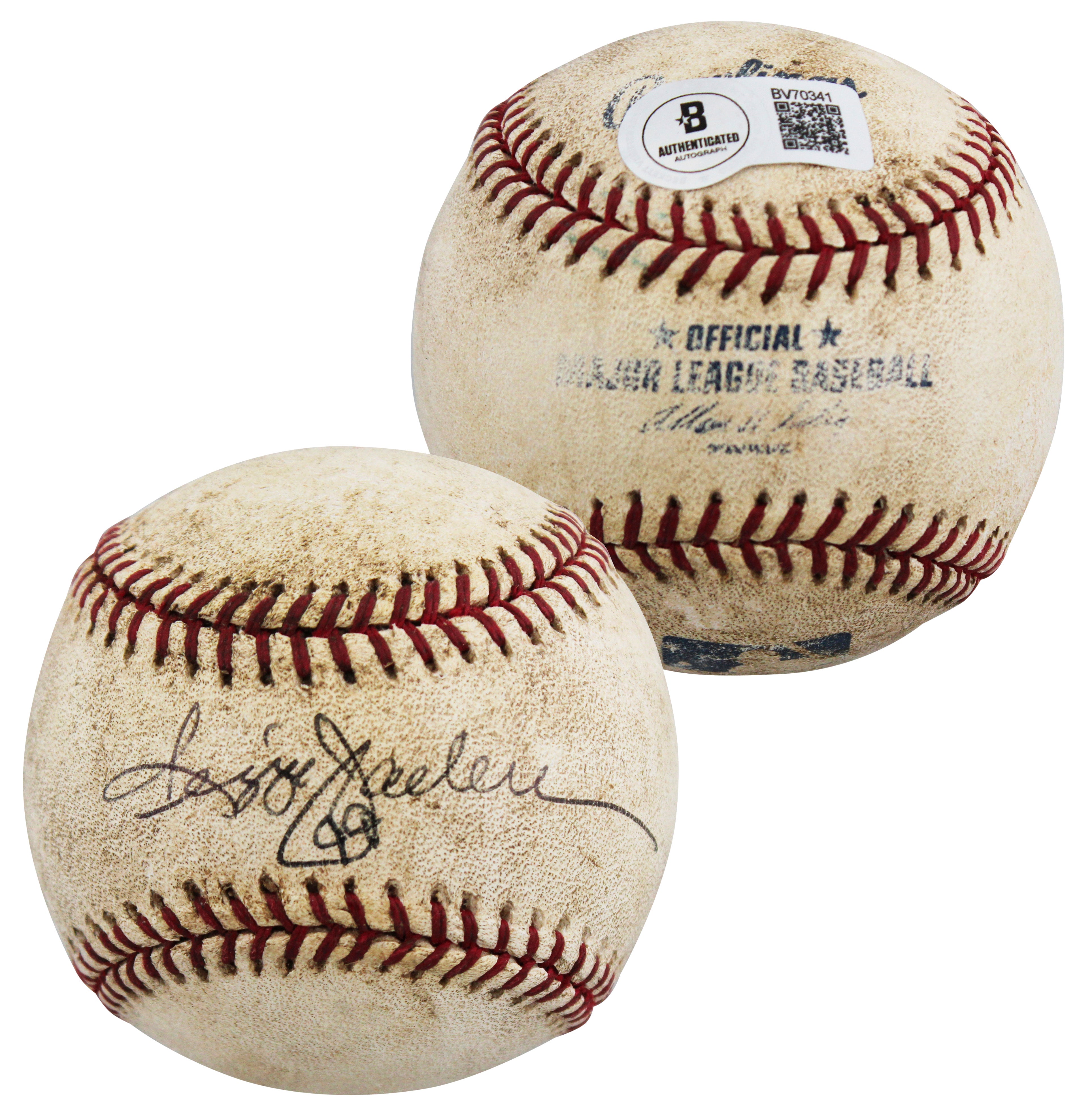 Athletics Reggie Jackson Signed Game Used Allen Selig OML Baseball BAS #BV70341