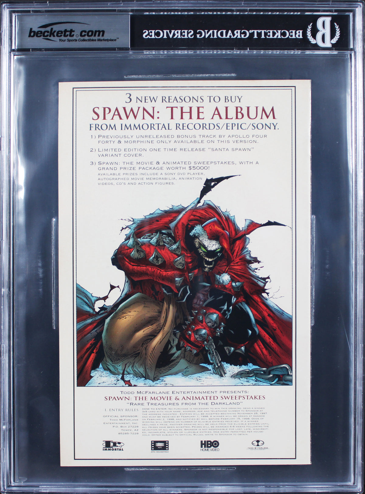 Todd McFarlane Spawn Signed 1997 Curse of the Spawn #14 Comic BAS Slabbed