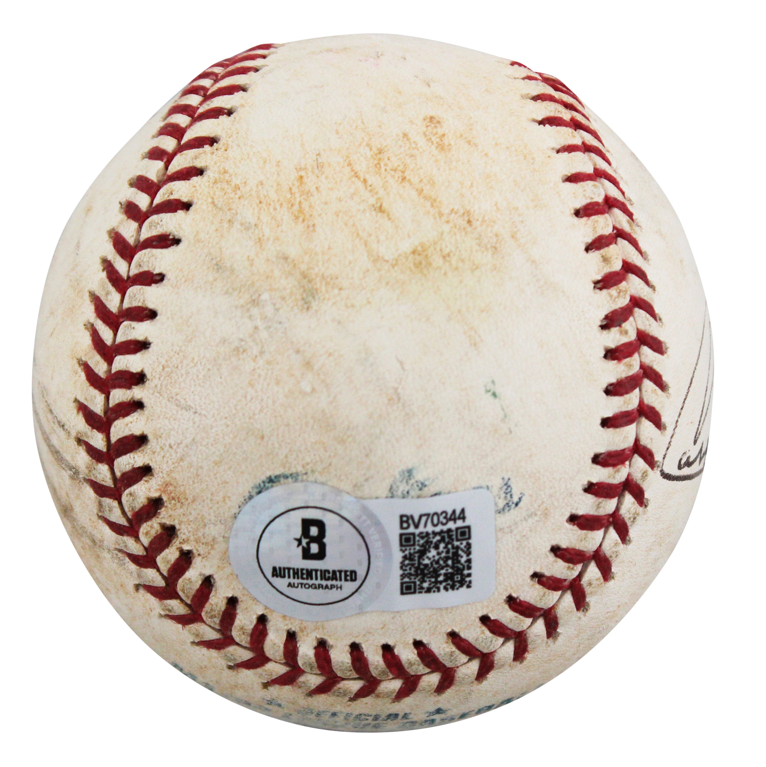 Brewers Cecil Cooper Authentic Signed Game Used Selig OML Baseball BAS #BV70344