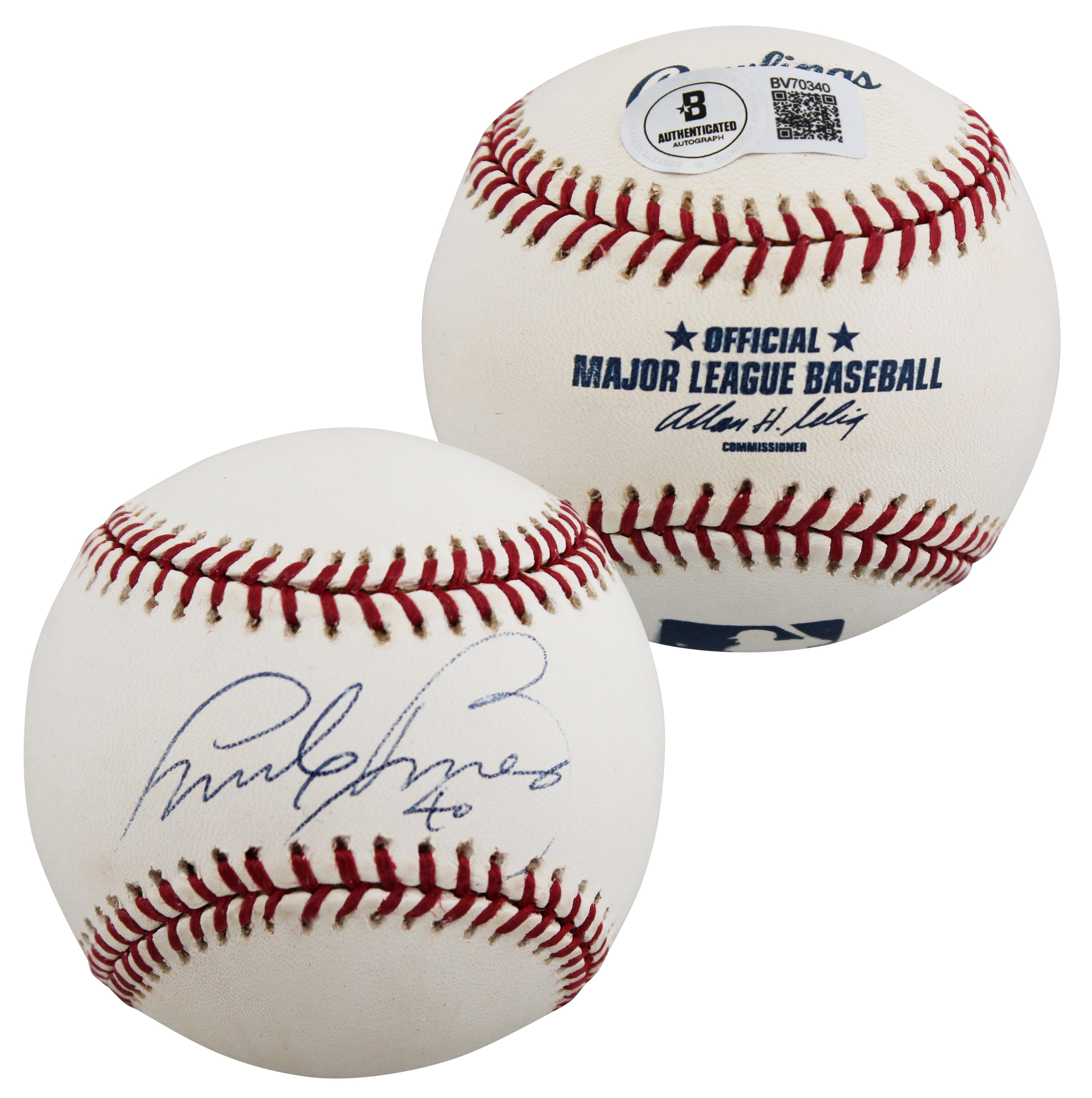 Padres Andy Benes Authentic Signed Allen Selig OML Baseball BAS #BV70340