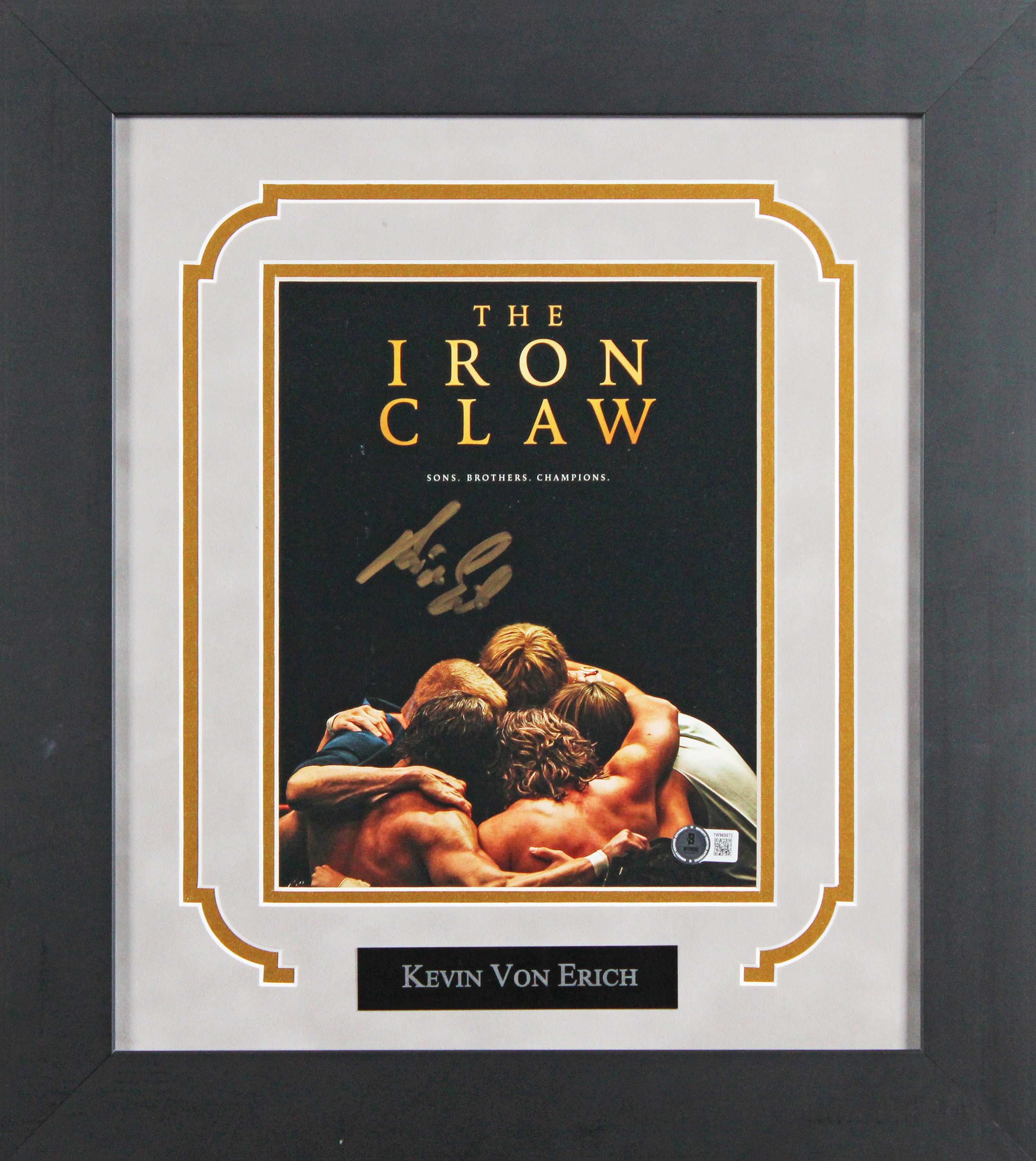Kevin Adkinson Kevin Von Erich The Iron Claw Signed 8x10 Framed Photo BAS Wit