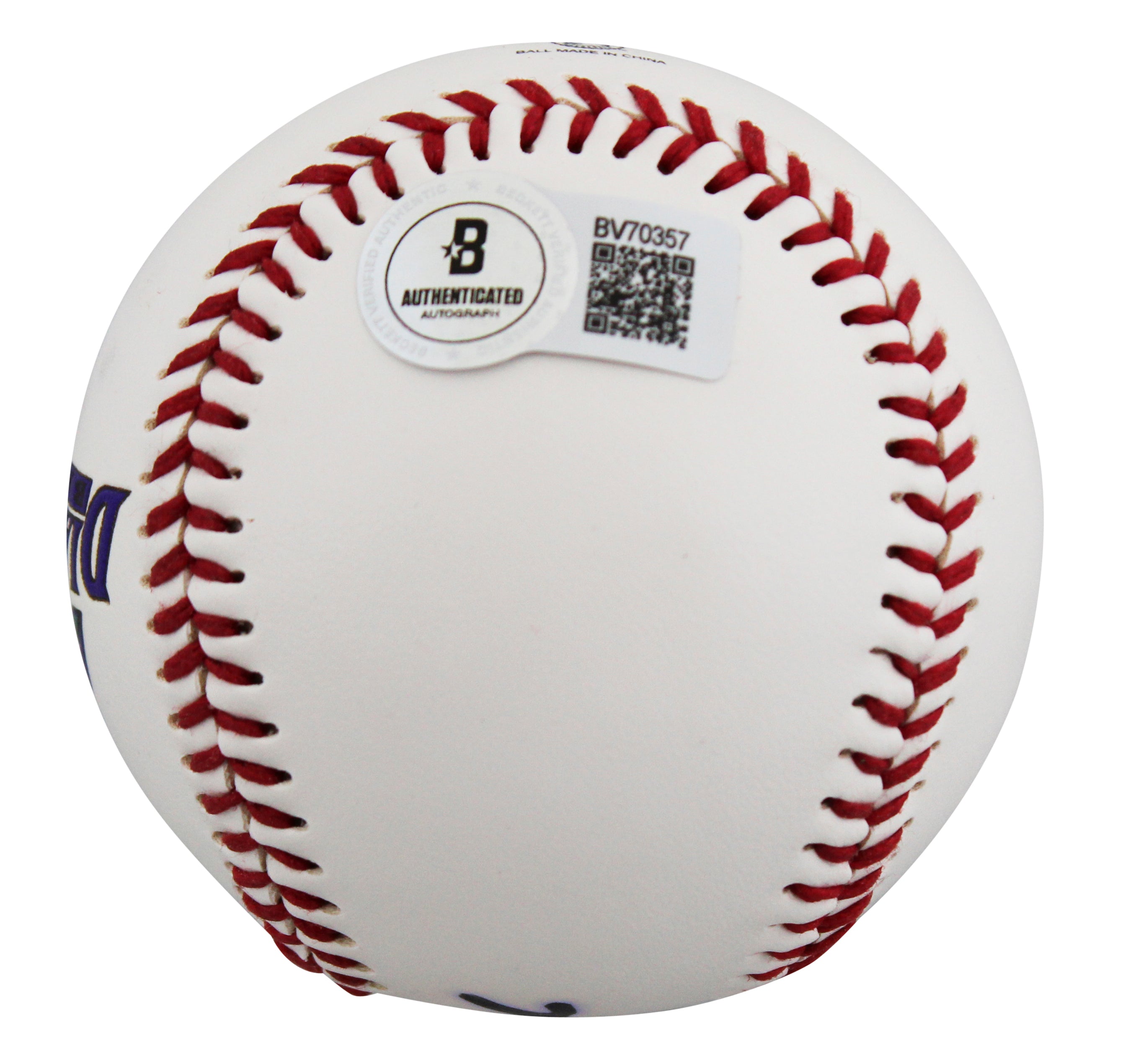 D-Backs Mark Grace Authentic Signed Logo Fotoball Baseball BAS #BV70357