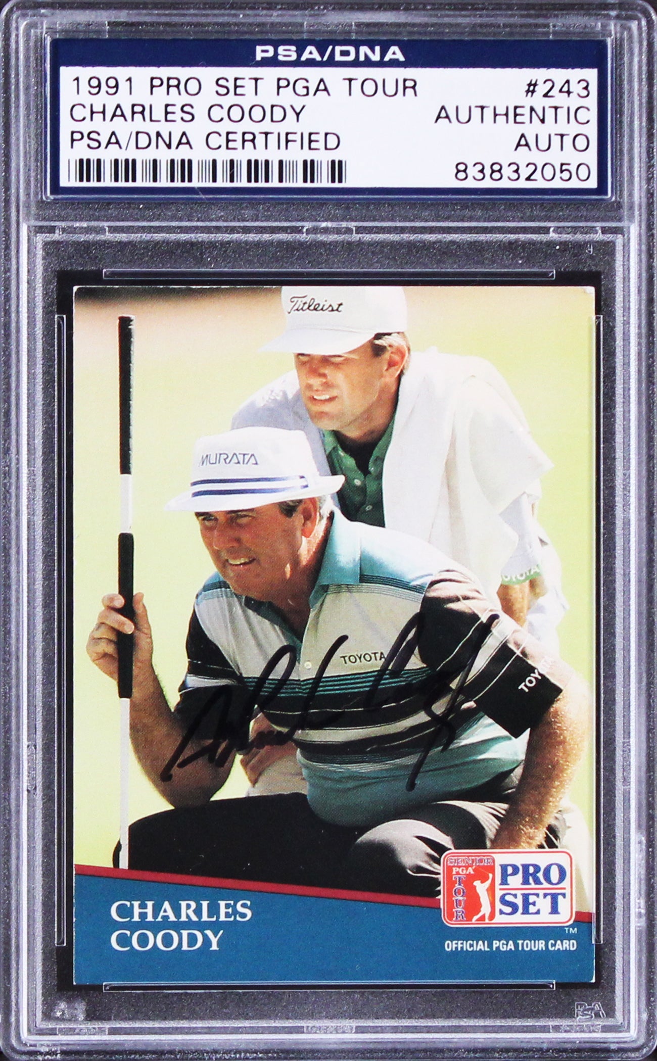 Charles Coody Authentic Signed 1991 Pro Set PGA Tour #243 Card PSA/DNA Slabbed