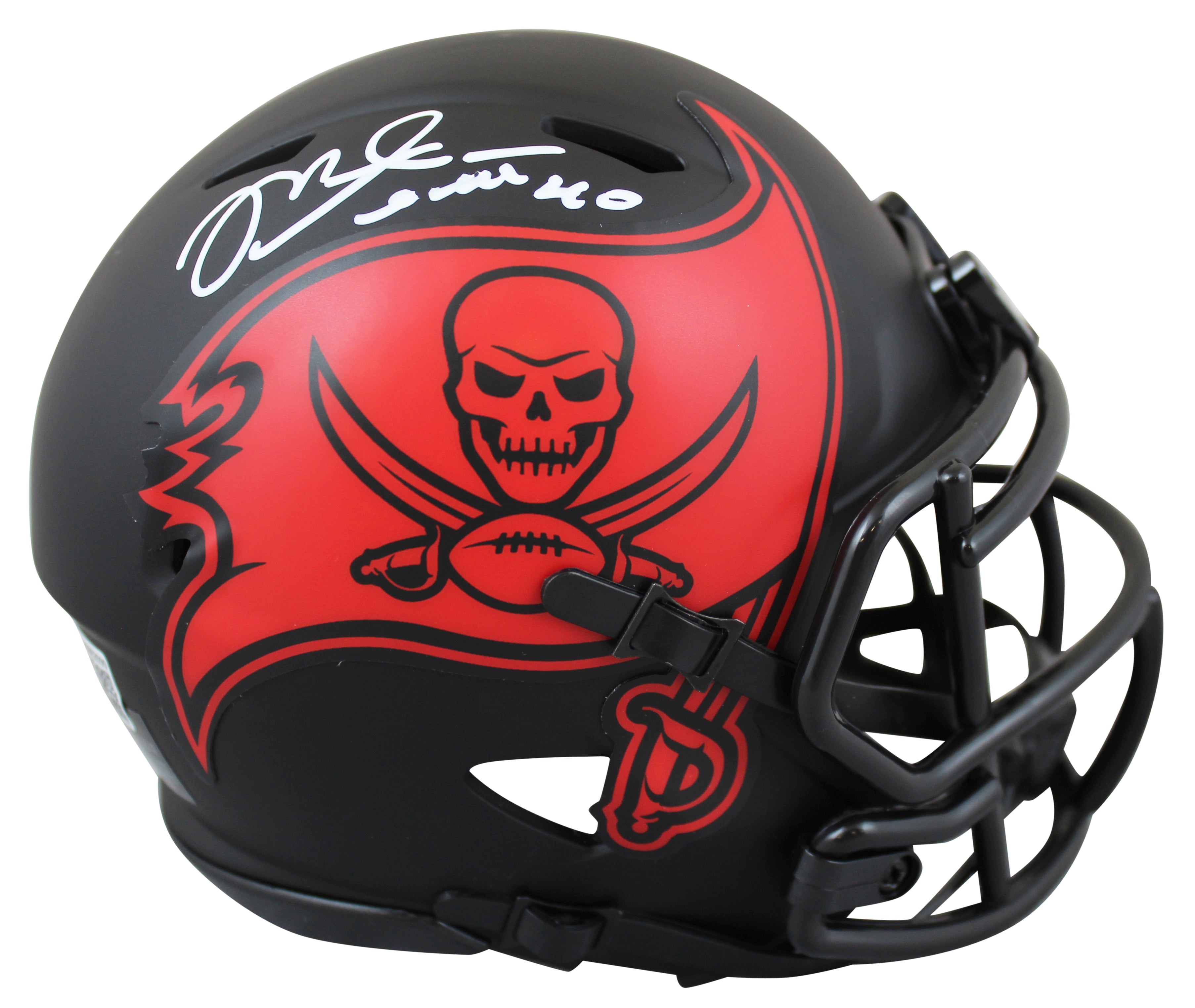 Buccaneers Mike Alstott Signed Eclipse Speed Mini Helmet W/ Case BAS Witnessed