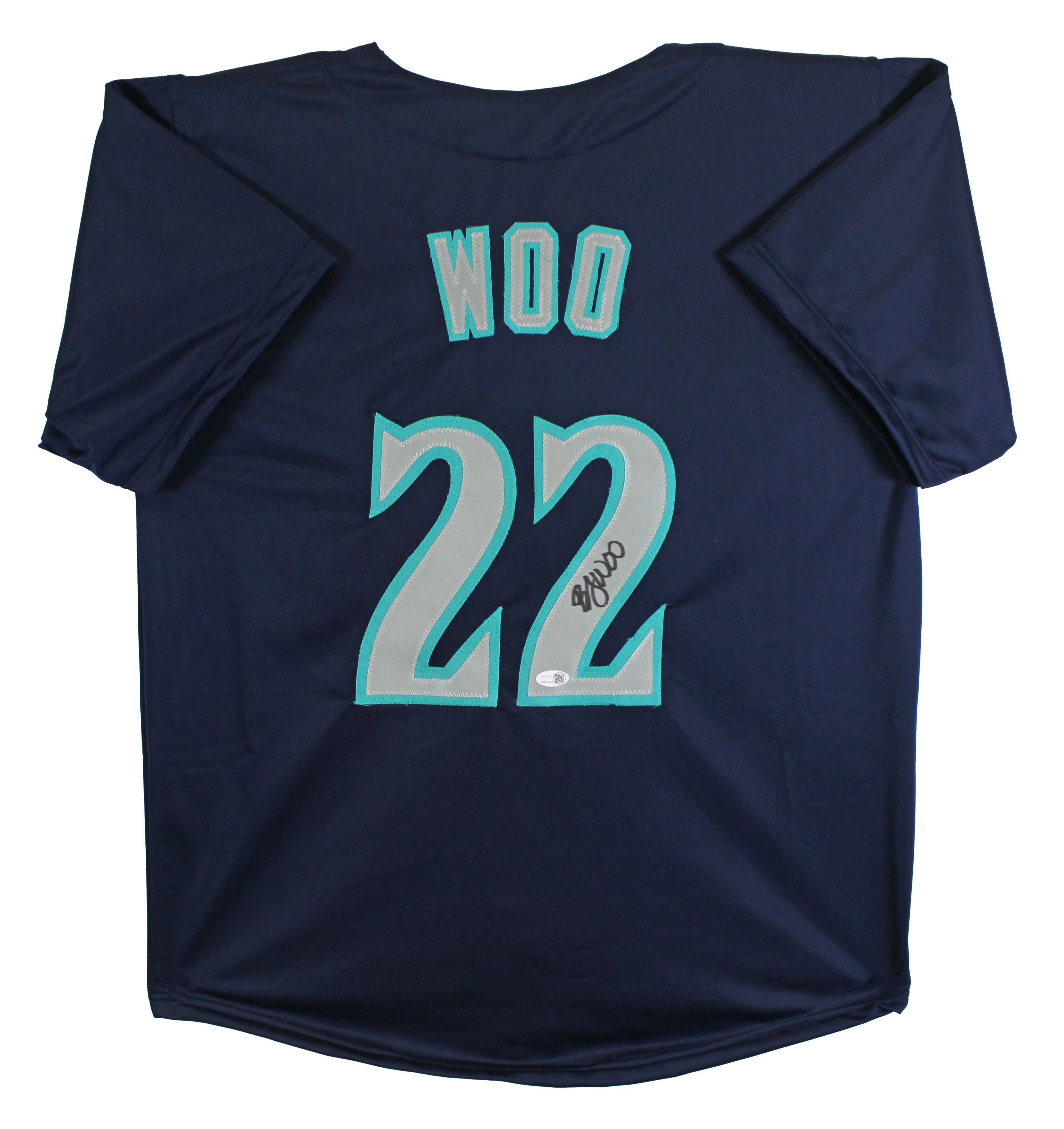 Bryan Woo Authentic Signed Navy Pro Style Jersey Autographed BAS Witnessed