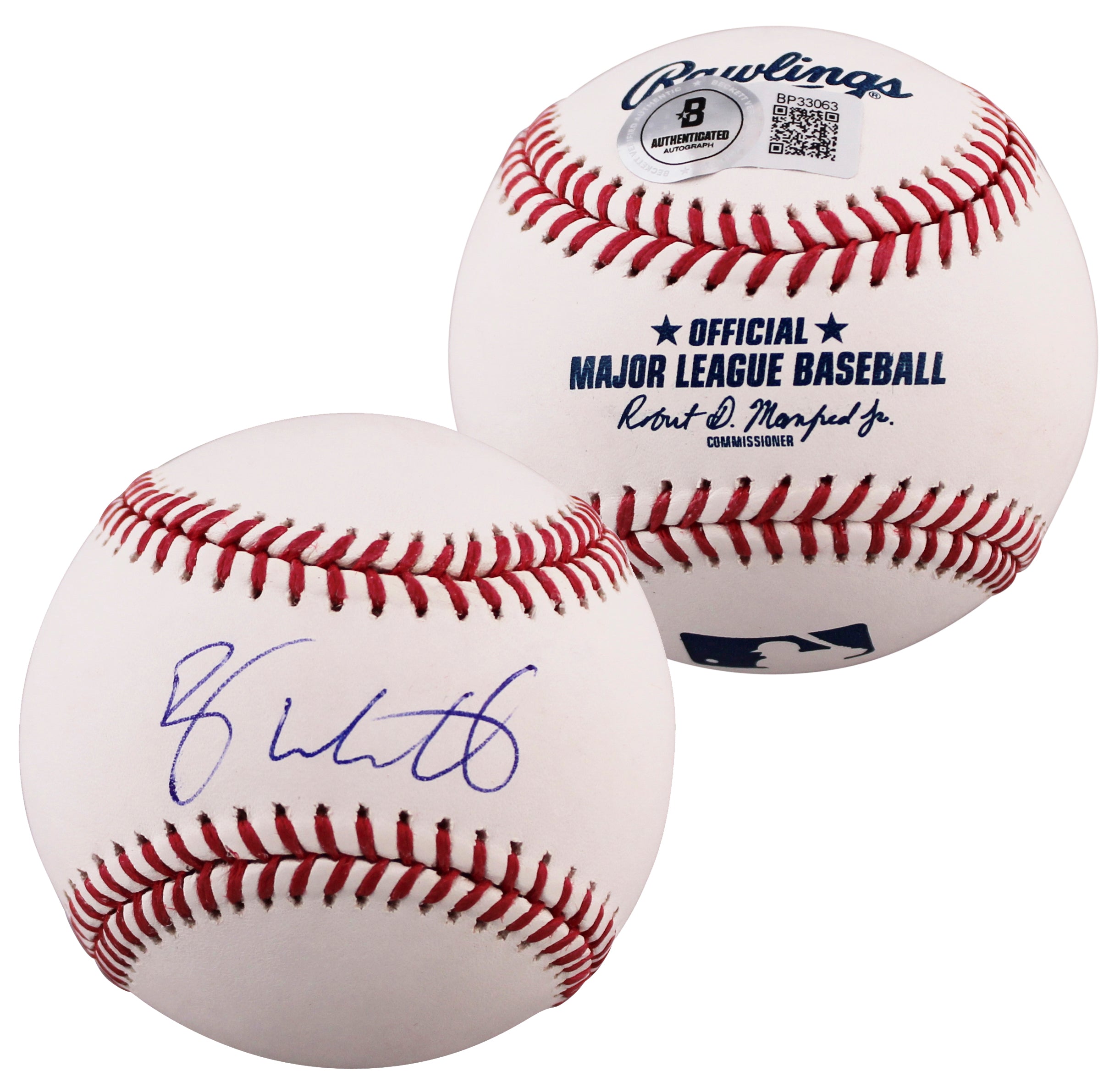 Marlins Ryan Weathers Authentic Signed OML Baseball Autographed BAS #BP33063