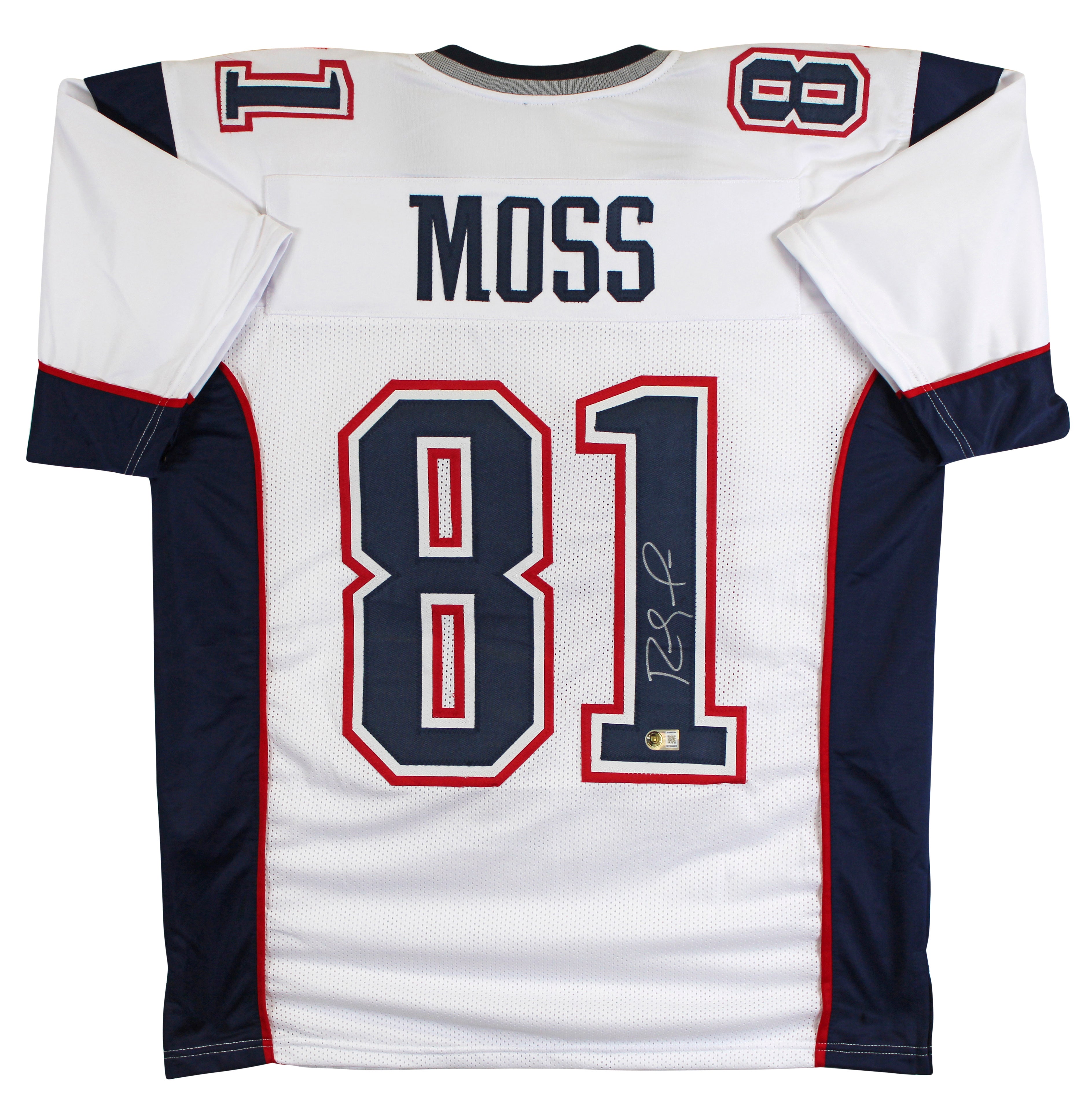 Randy Moss Authentic Signed White Pro Style Jersey Autographed BAS Witnessed 2