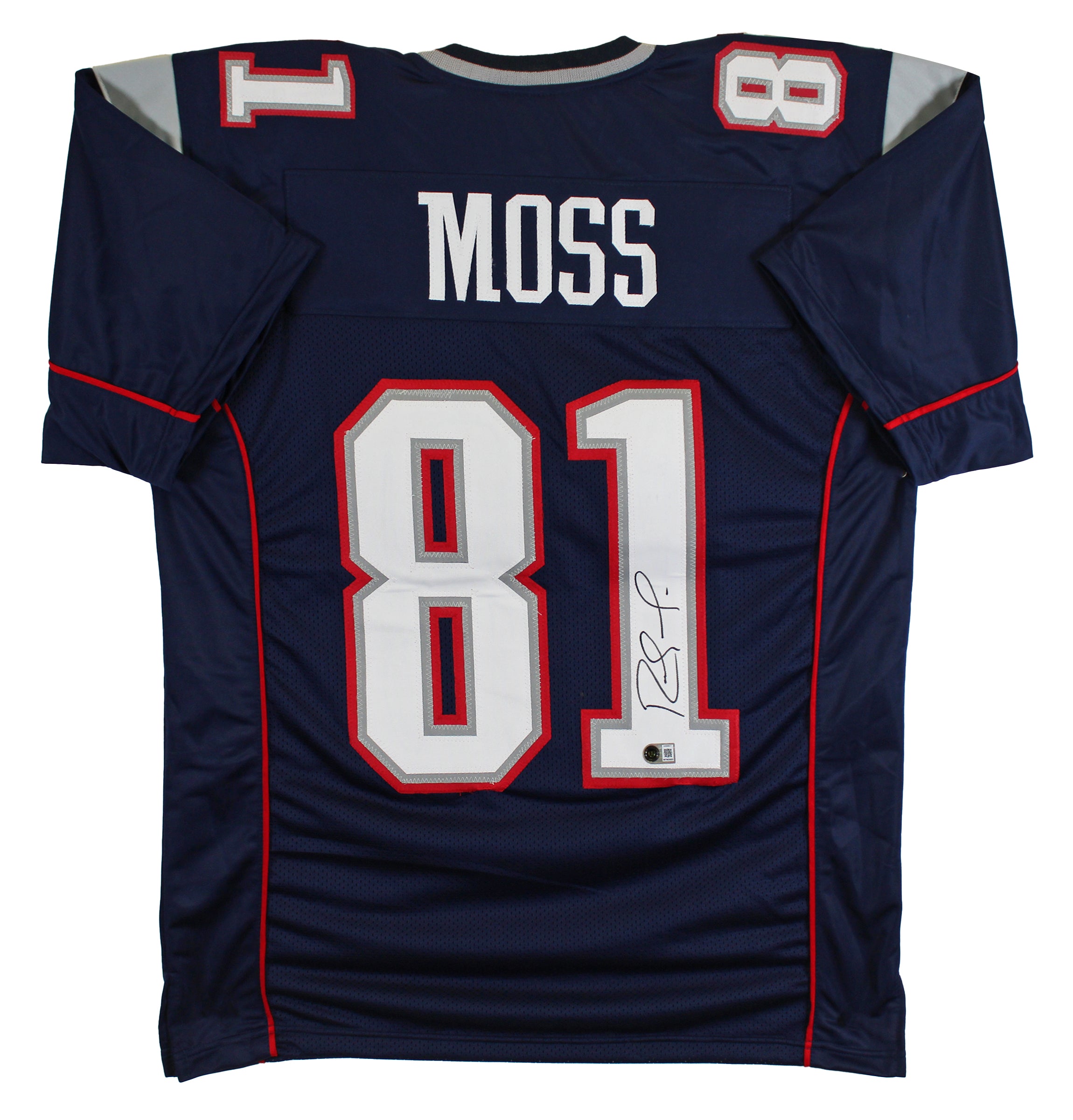 Randy Moss Authentic Signed Navy Blue Pro Style Jersey Autographed BAS Witnessed