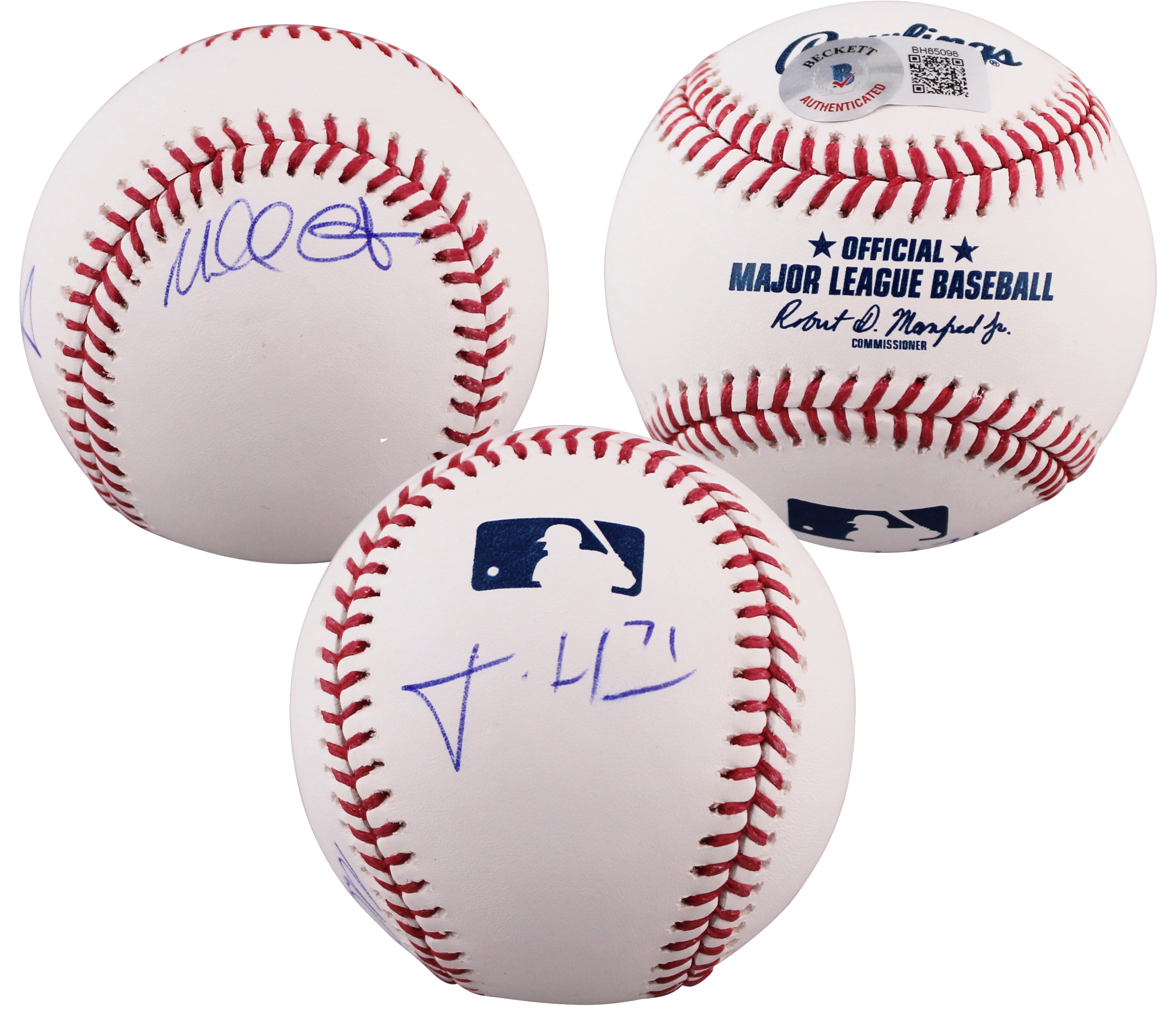 Astros Aaron Brooks & Josh Hader Authentic Signed OML Baseball BAS #BH85098