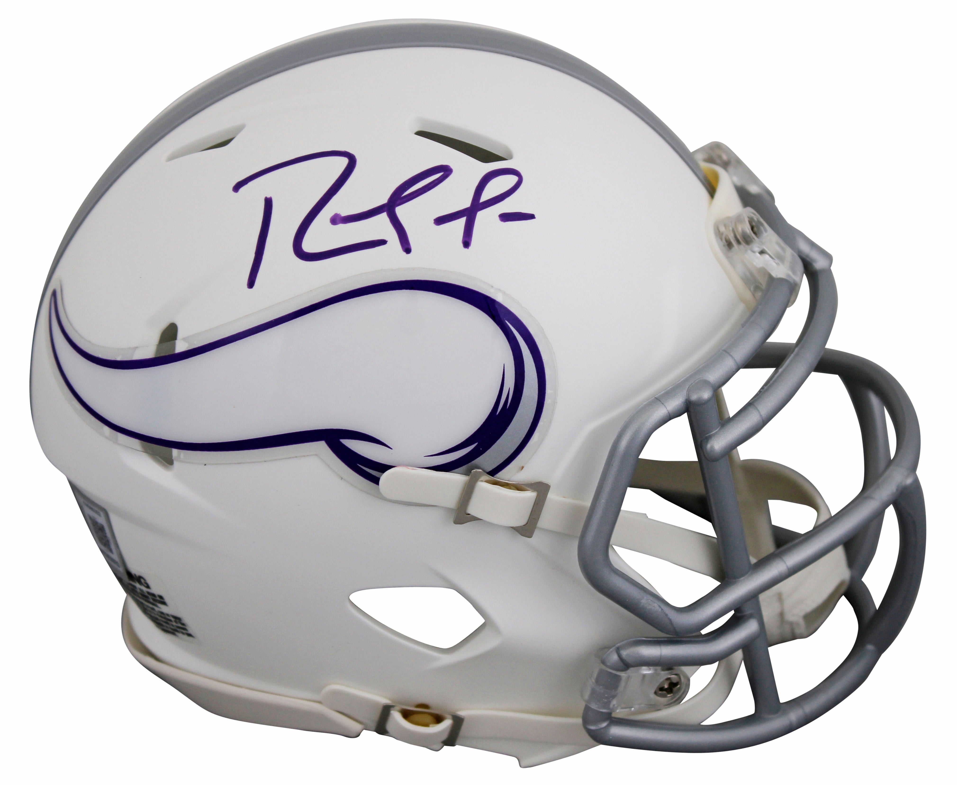 Vikings Randy Moss Signed 2024 On-Field Alt Speed Mini Helmet BAS Witnessed