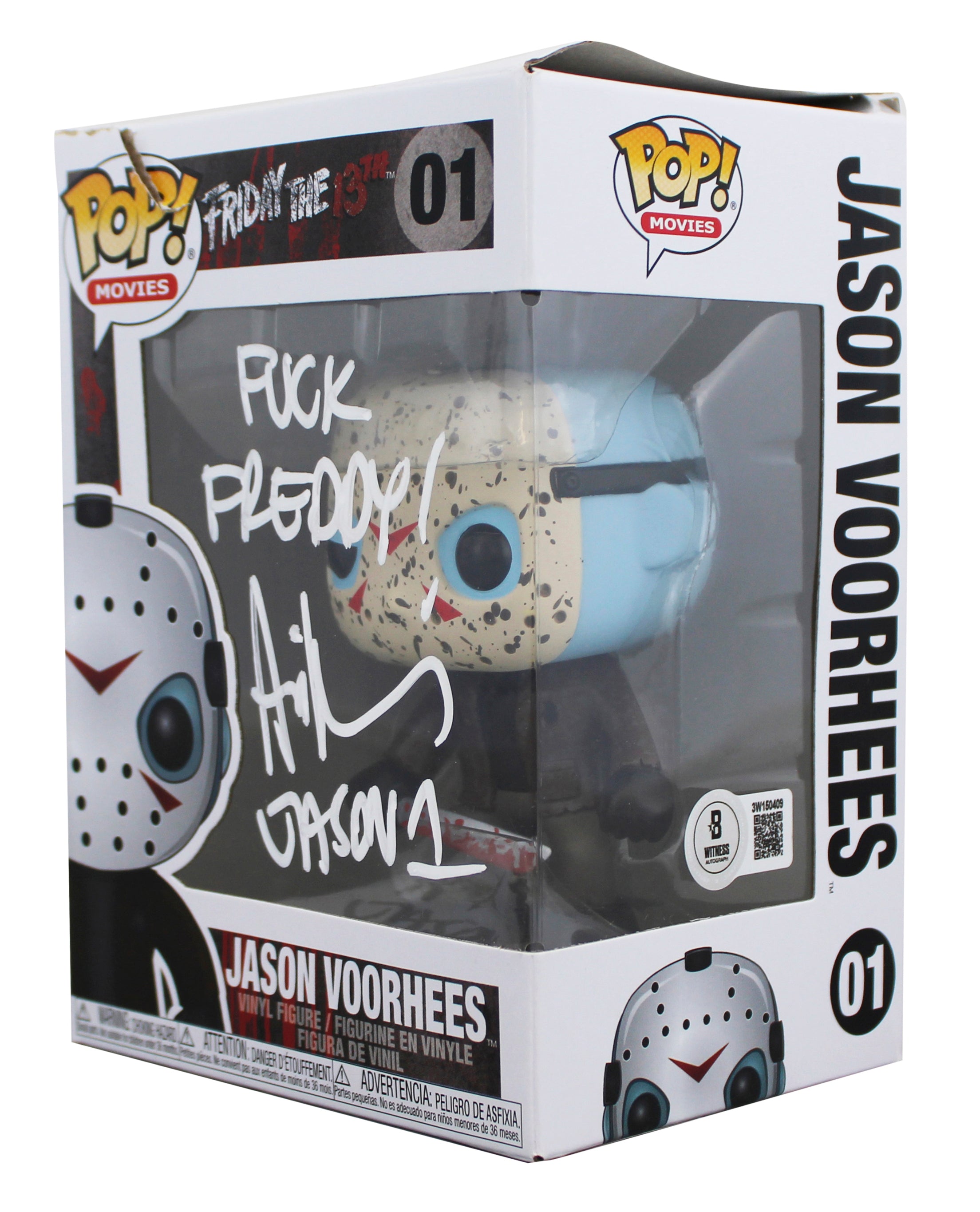 Ari Lehman "2x Insc" Signed Jason #01 Funko Pop Vinyl Figure BAS Wit #3W150409