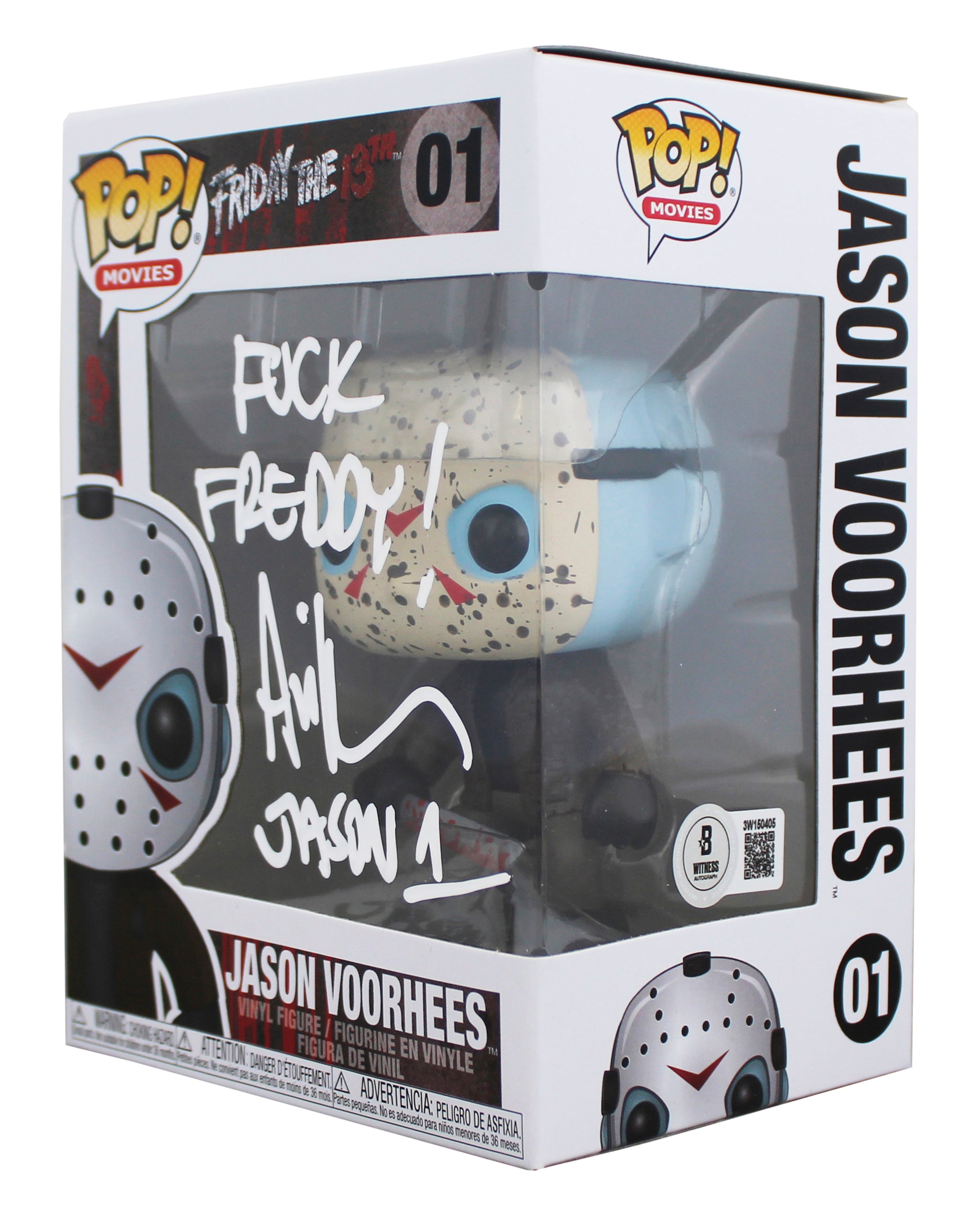 Ari Lehman "2x Insc" Signed Jason #01 Funko Pop Vinyl Figure BAS Wit #3W150405