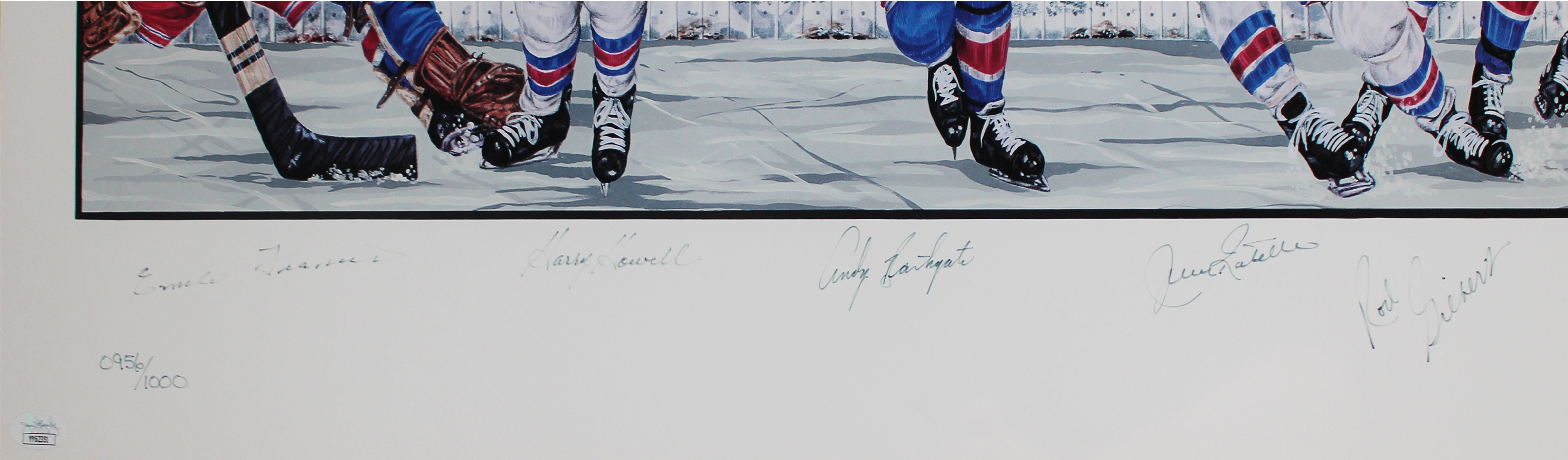 Rangers Legends (7) Francis, Howell +4 Signed & Framed 16x38.5 Litho LE JSA LOA