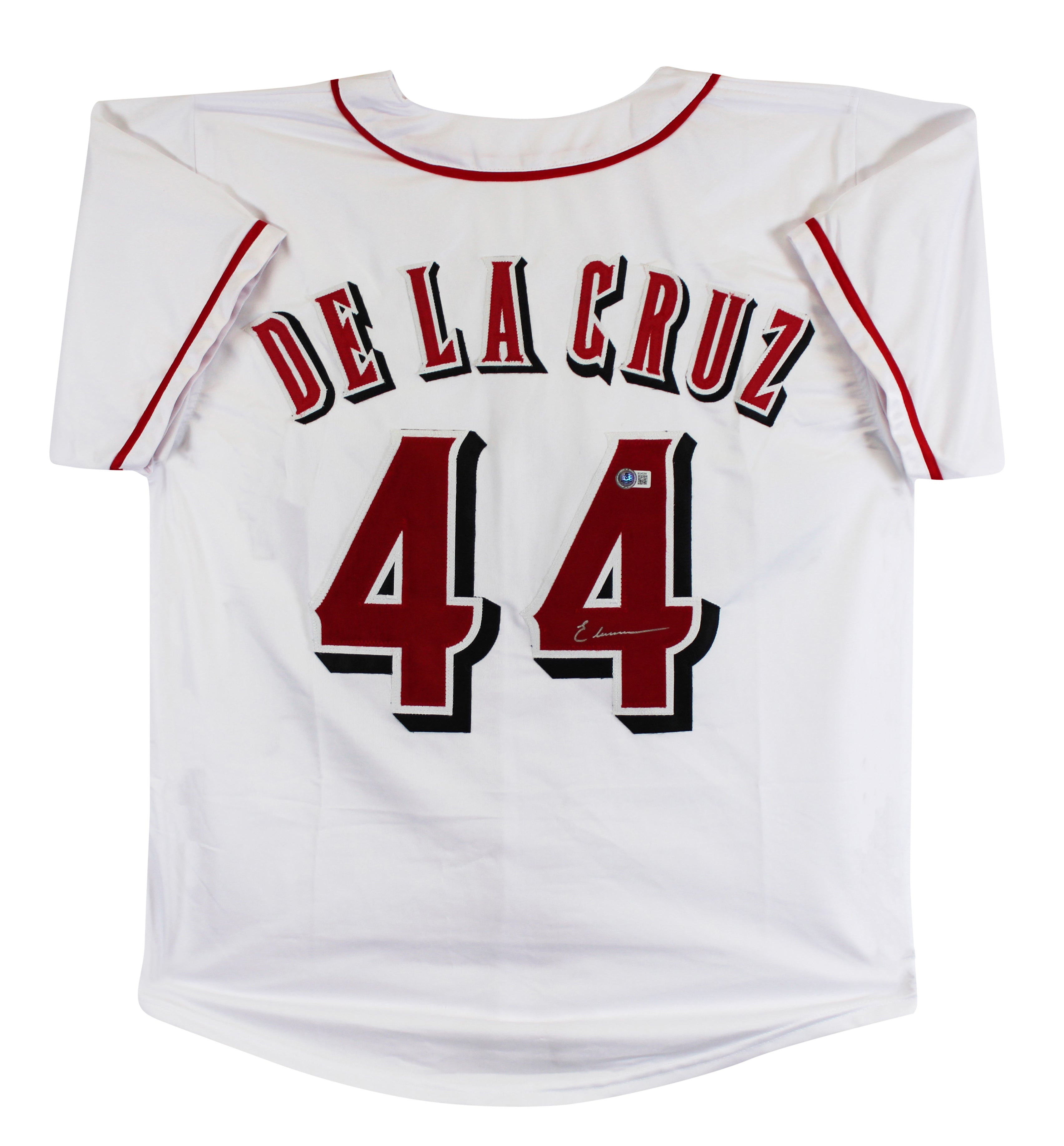 Elly De La Cruz Authentic Signed White Pro Style Jersey w/ Dropshadow BAS 2