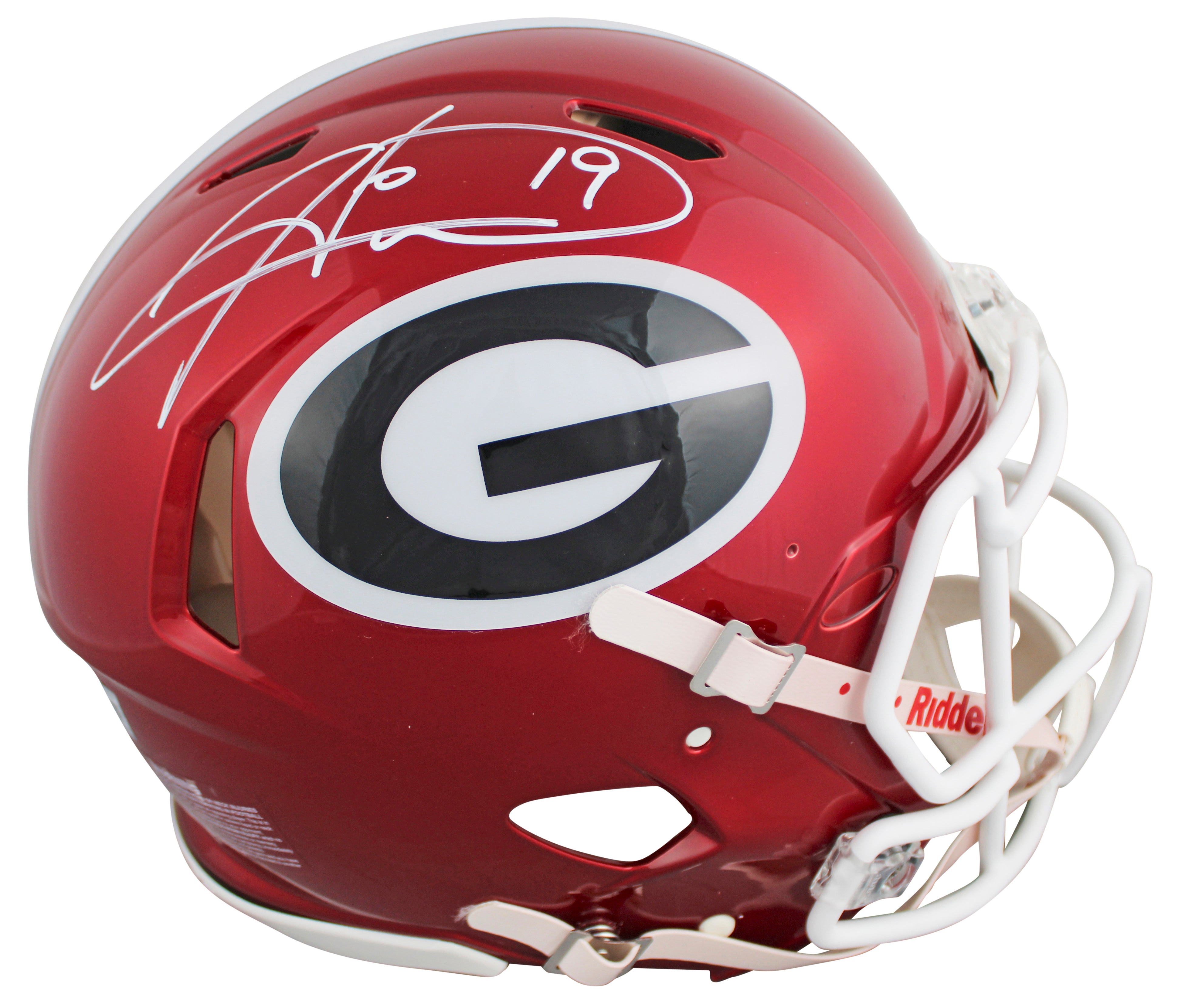 Georgia Hines Ward Signed Flash Full Size Speed Proline Helmet BAS Witnessed