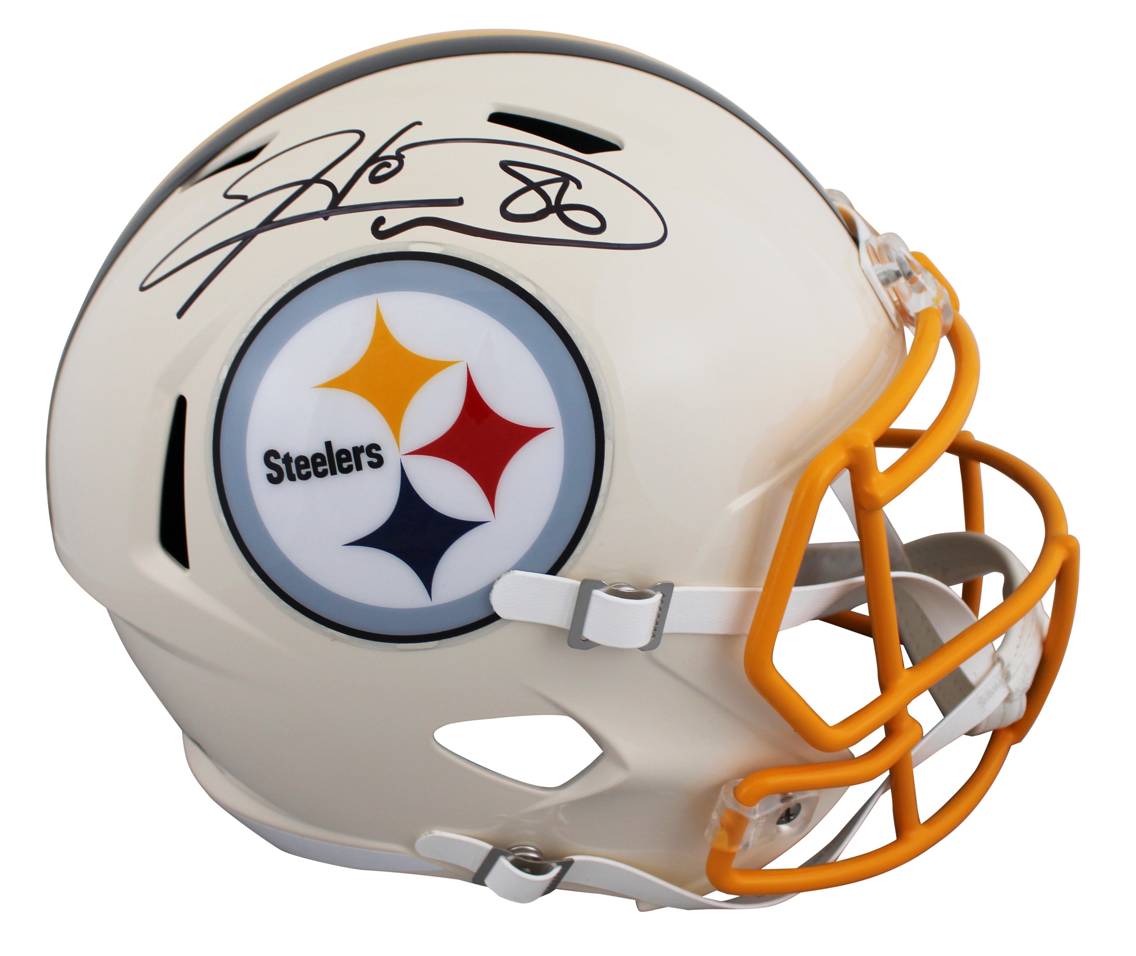 Steelers Hines Ward Signed Retro Full Size Speed Rep Helmet W/ Case BAS Witness