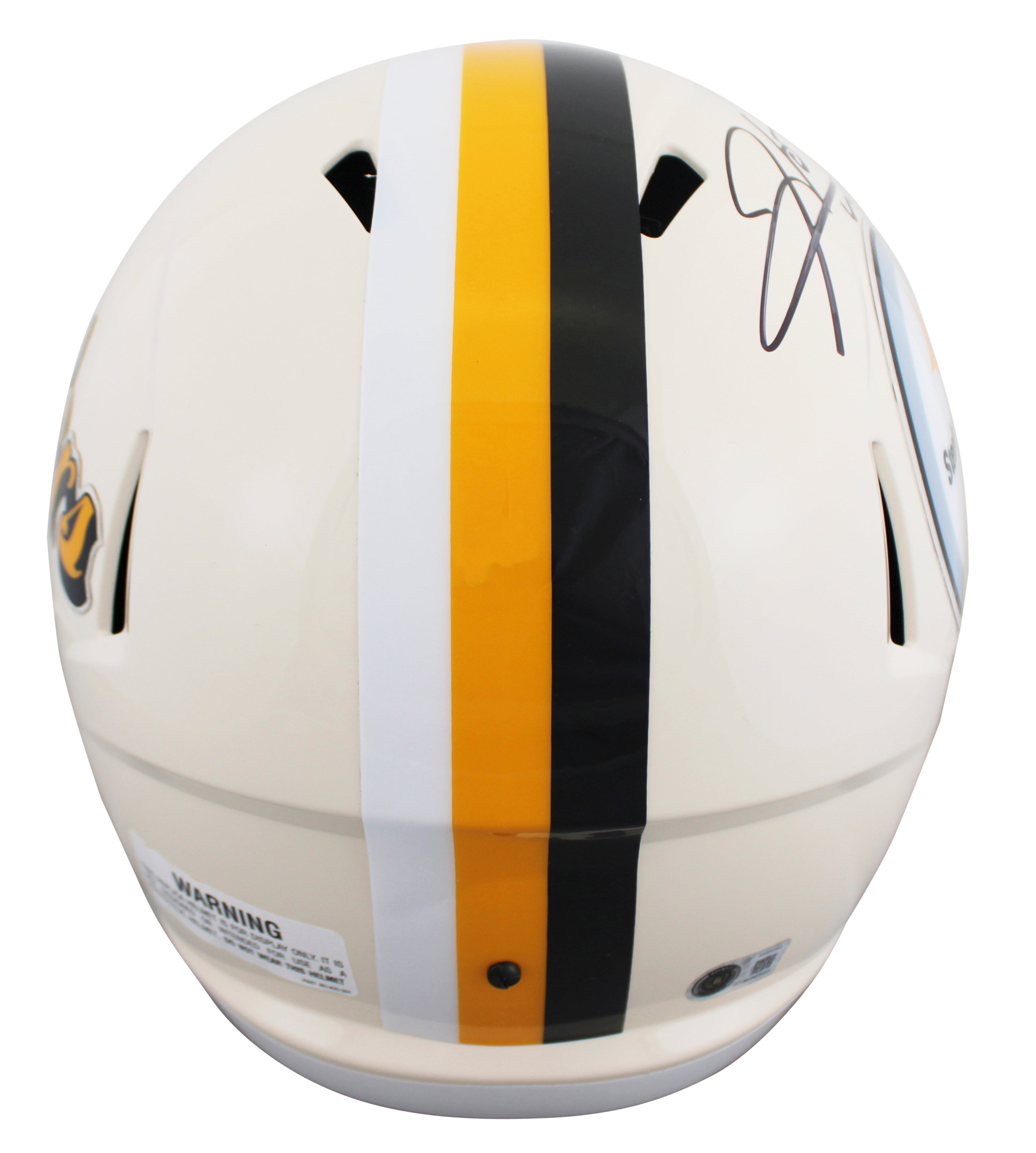 Steelers Hines Ward Signed Retro Full Size Speed Rep Helmet W/ Case BAS Witness
