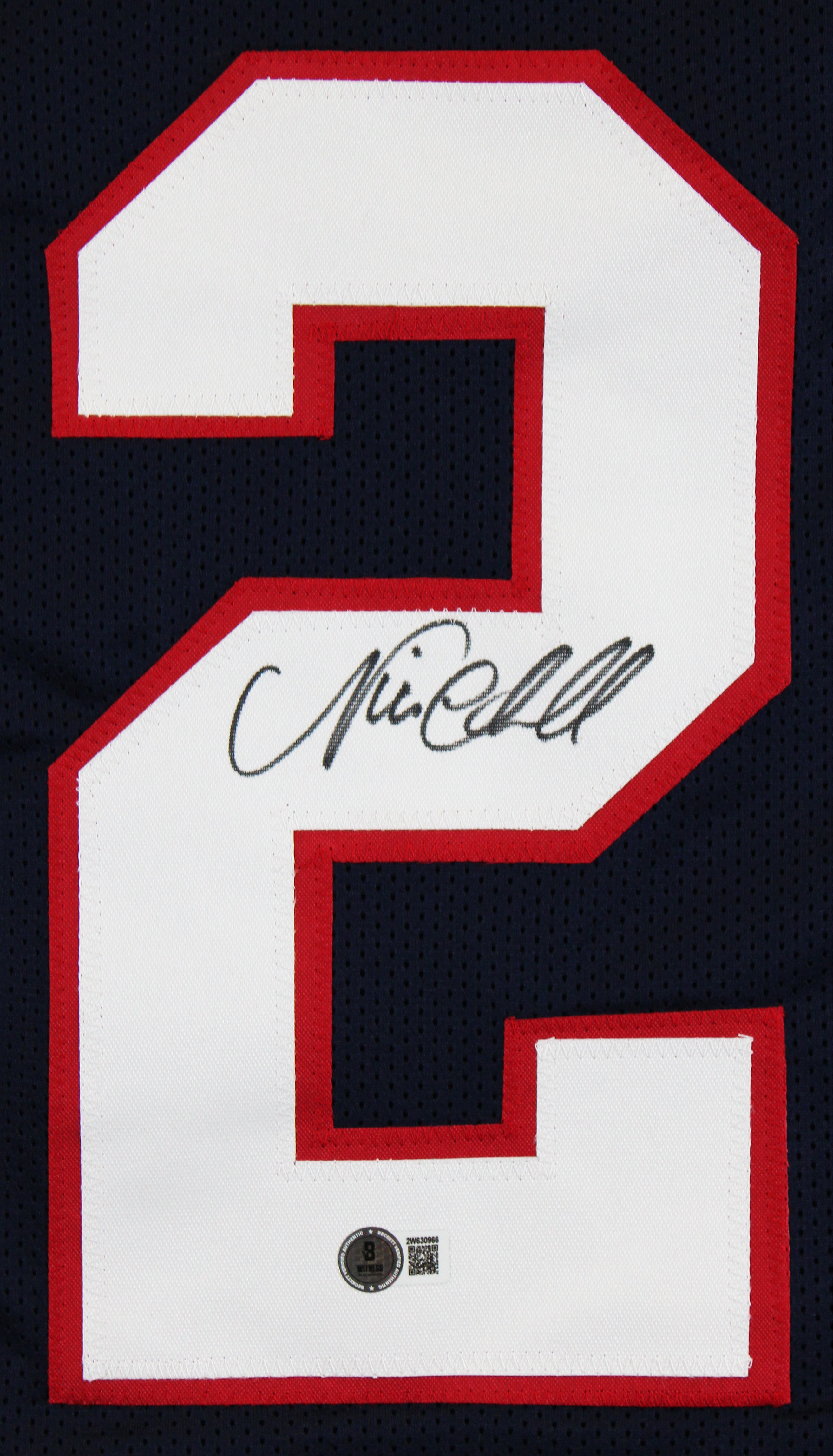 Nick Chubb Authentic Signed Navy Pro Style Jersey Autographed BAS Witnessed