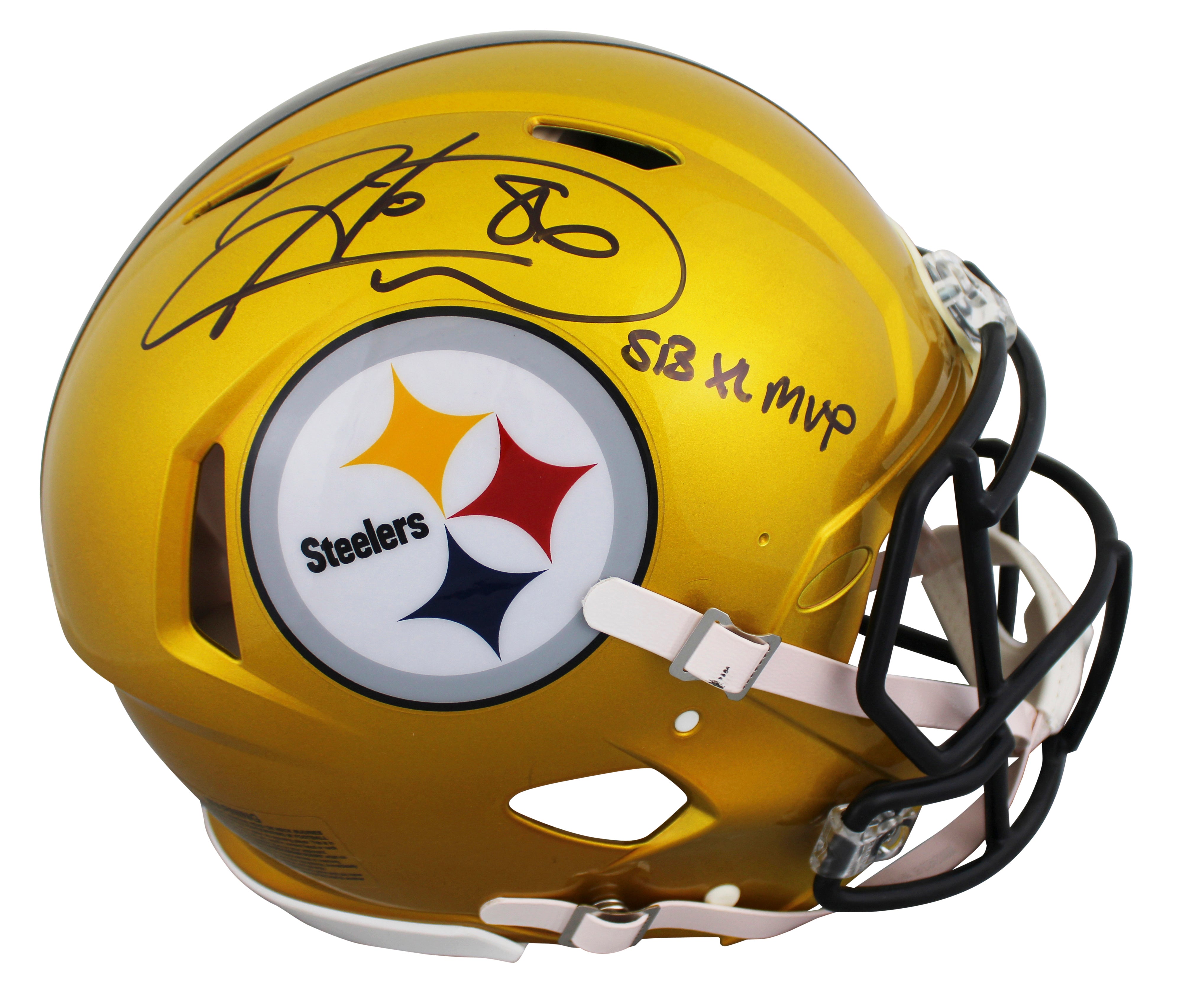 Steelers Hines Ward "SB XL MVP" Signed Flash F/S Speed Proline Helmet BAS Wit