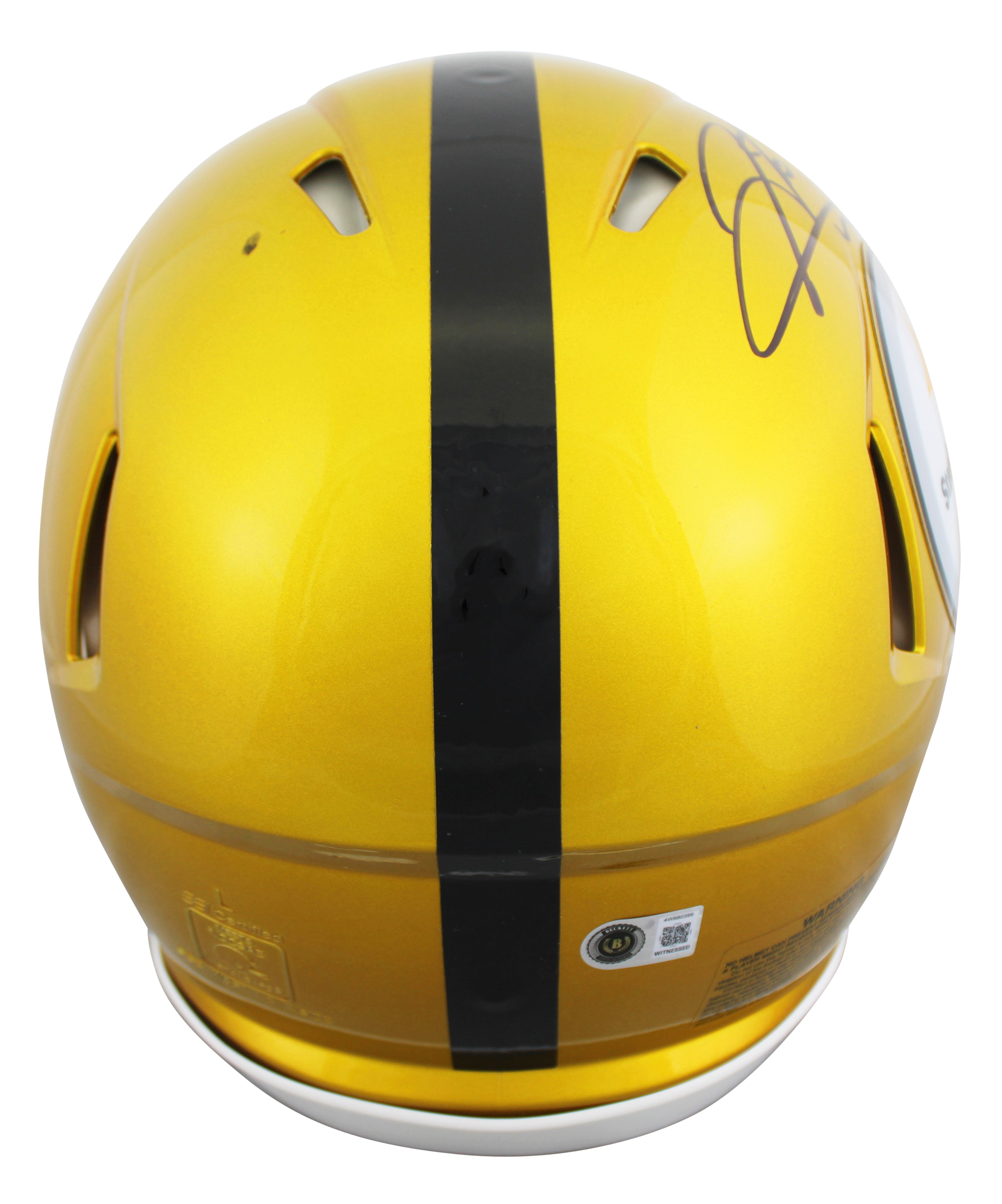 Steelers Hines Ward "SB XL MVP" Signed Flash F/S Speed Proline Helmet BAS Wit