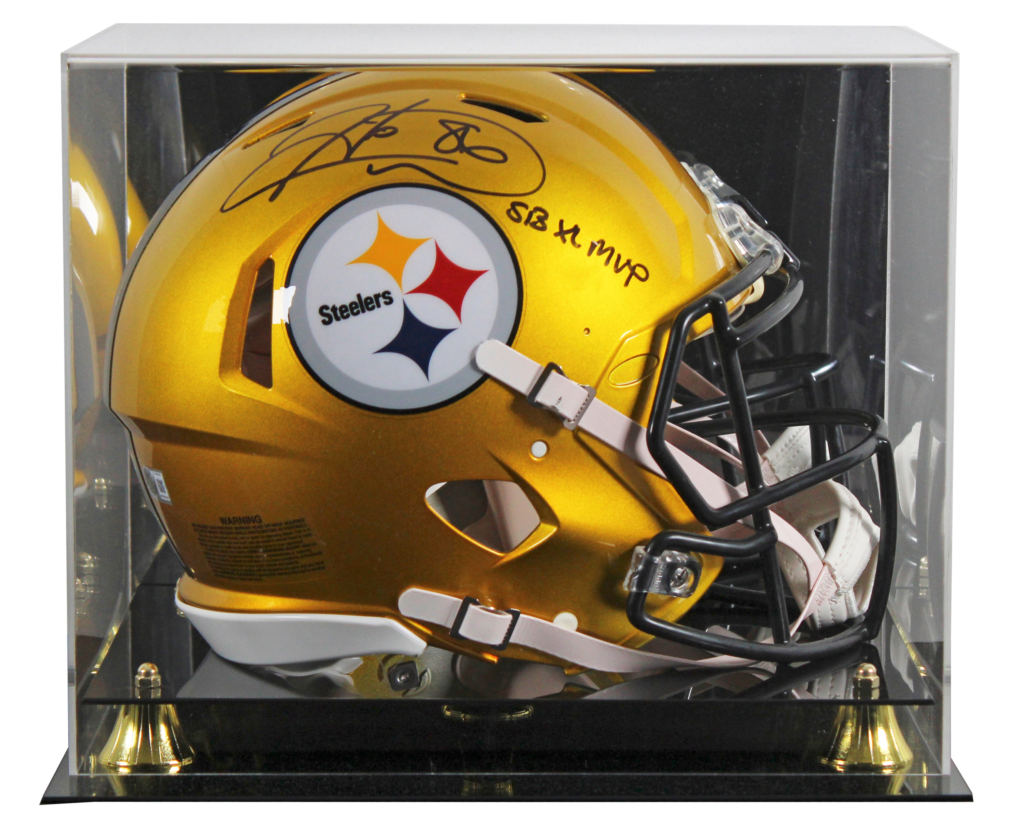 Steelers Hines Ward "SB MVP" Signed Flash F/S Speed Proline Helmet W/ Case BAS W