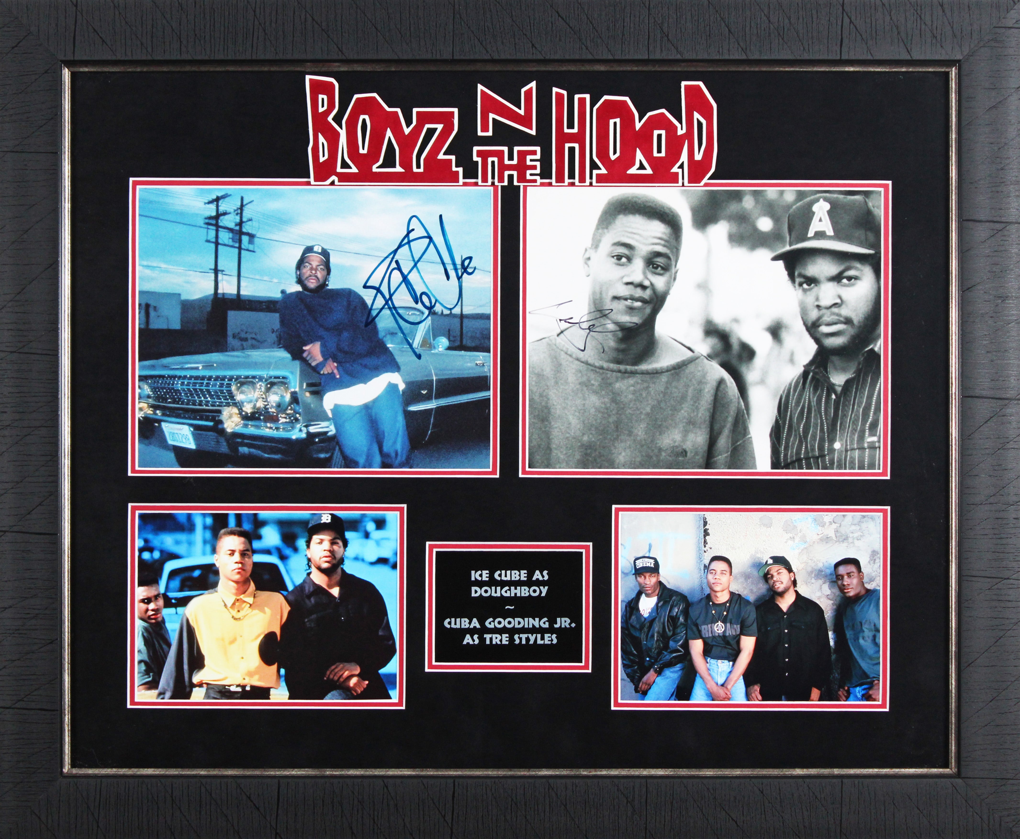 Ice Cube & Cuba Gooding Jr. Boyz N The Hood Signed 8x10 Framed Photo BAS LOA