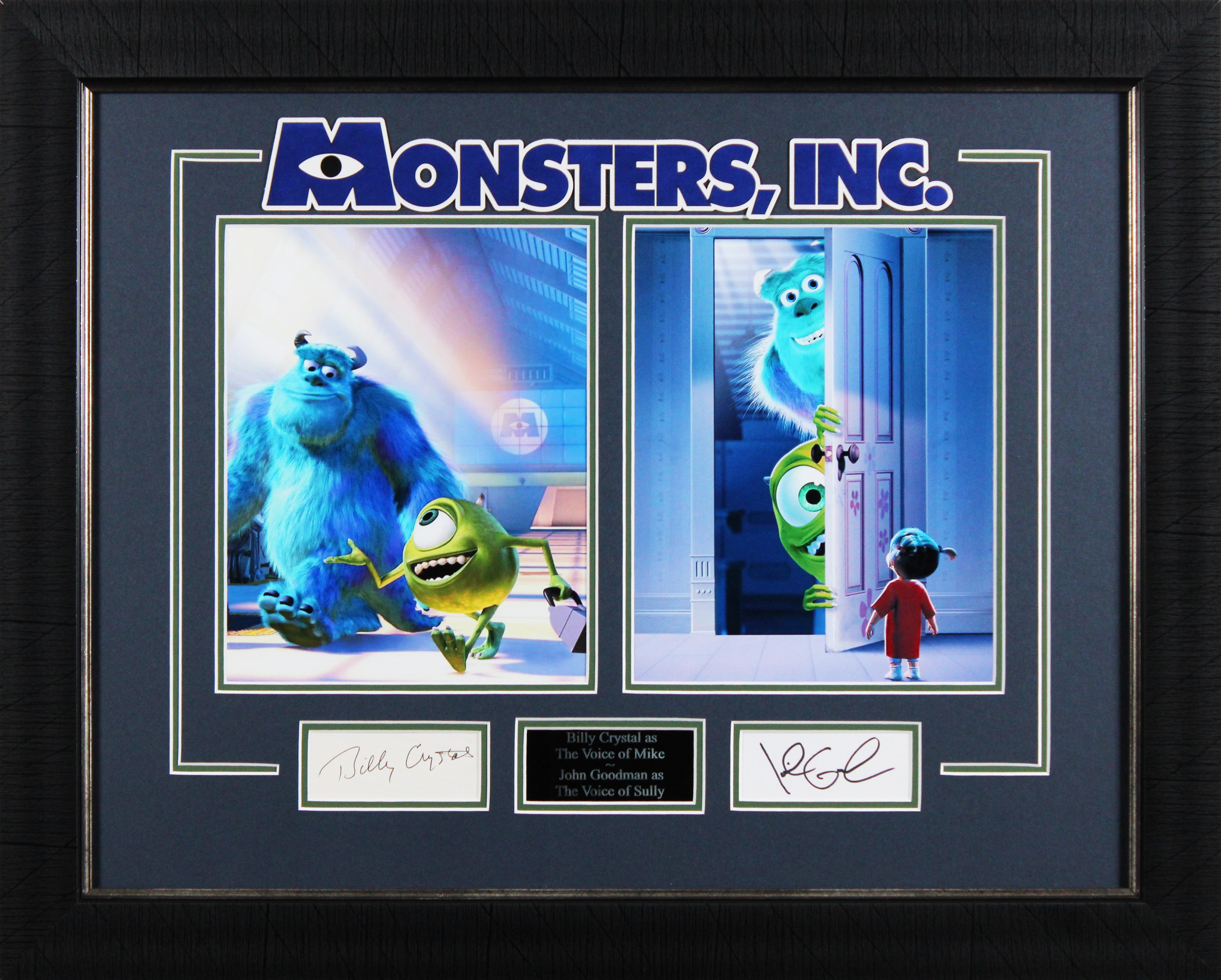 Billy Crystal & John Goodman Monsters Inc. Authentic Signed Framed Display BAS