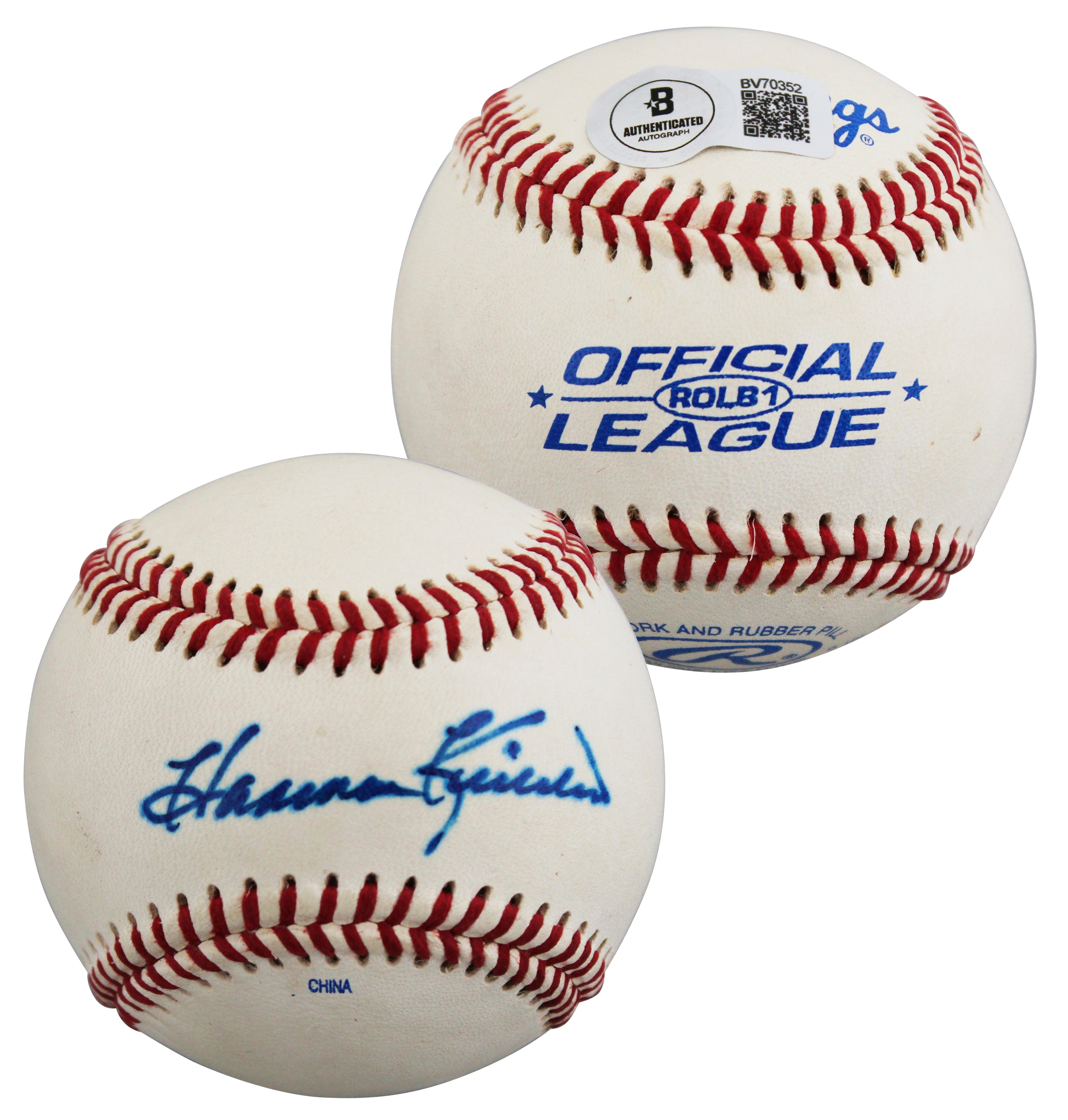Twins Harmon Killebrew Signed Rawlings Official League Baseball BAS #BV70352