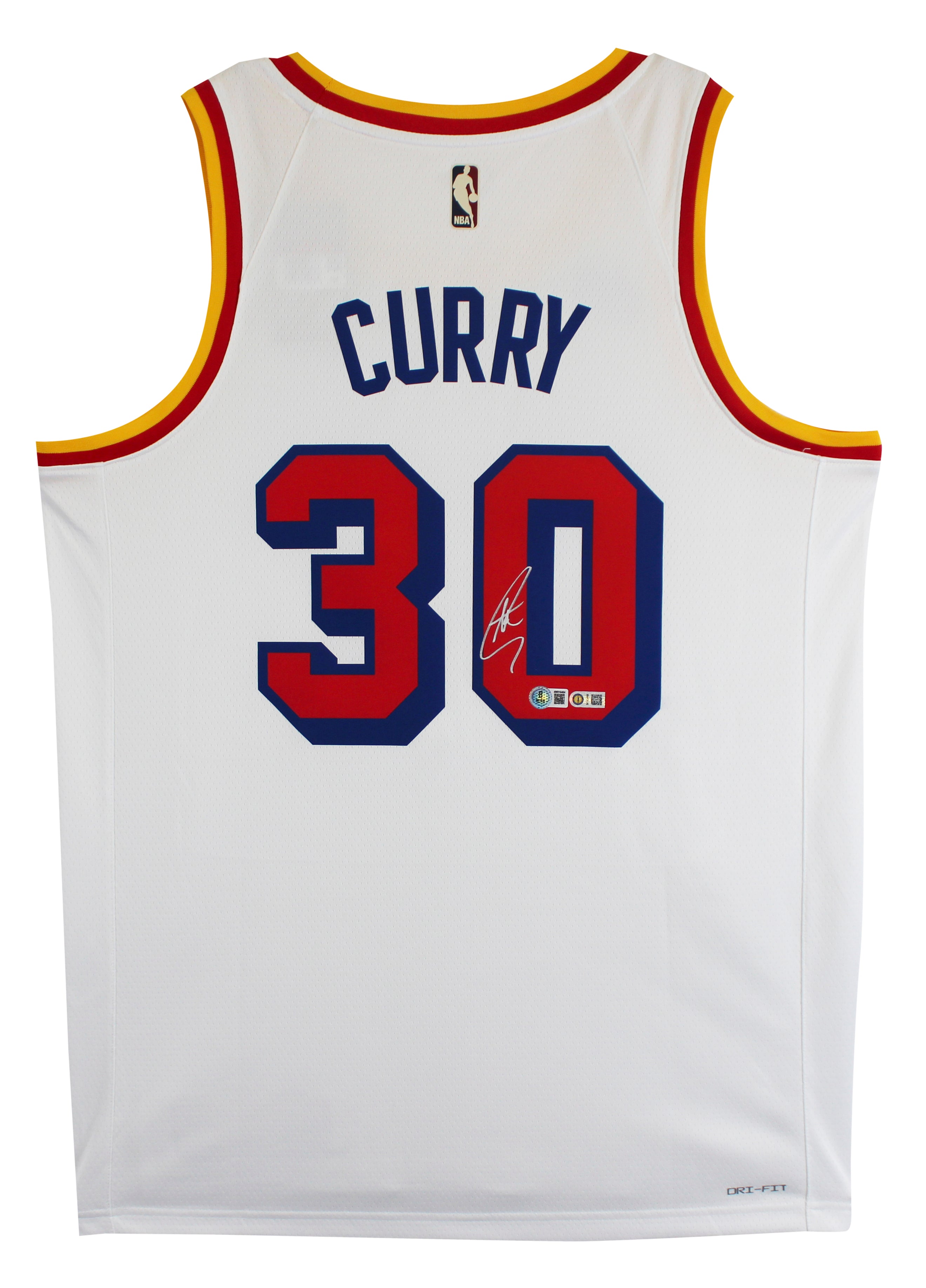 Warriors Stephen Curry Signed White Nike 2024 Classic Ed. Swingman Jersey BAS 2