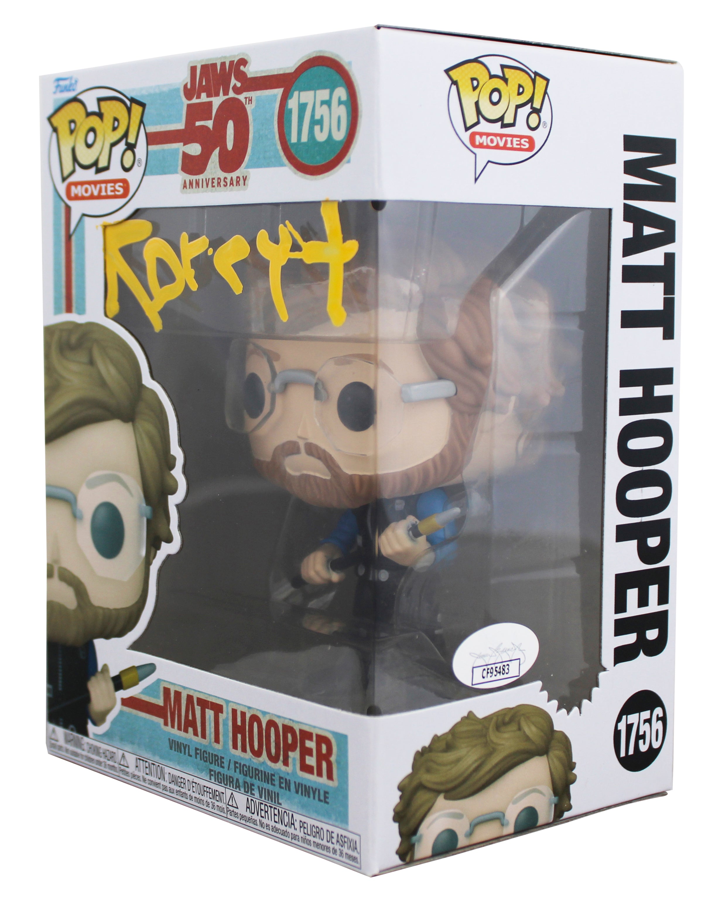Richard Dreyfuss Jaws Signed Matt Hooper #1756 Funko Pop Figure JSA #CF95483