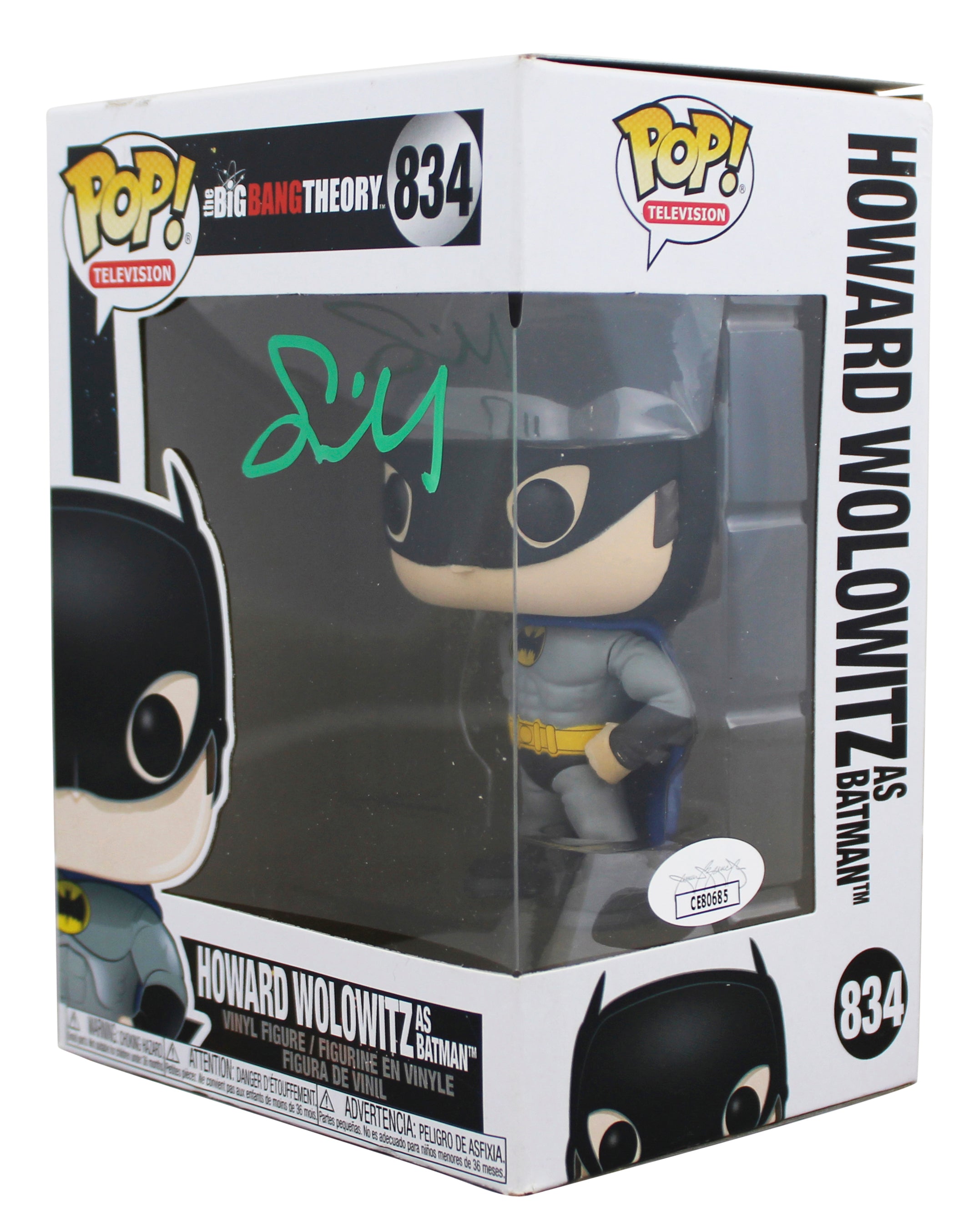Simon Helberg The Big Bang Theory Signed #834 Funko Pop Figure JSA #CE80685