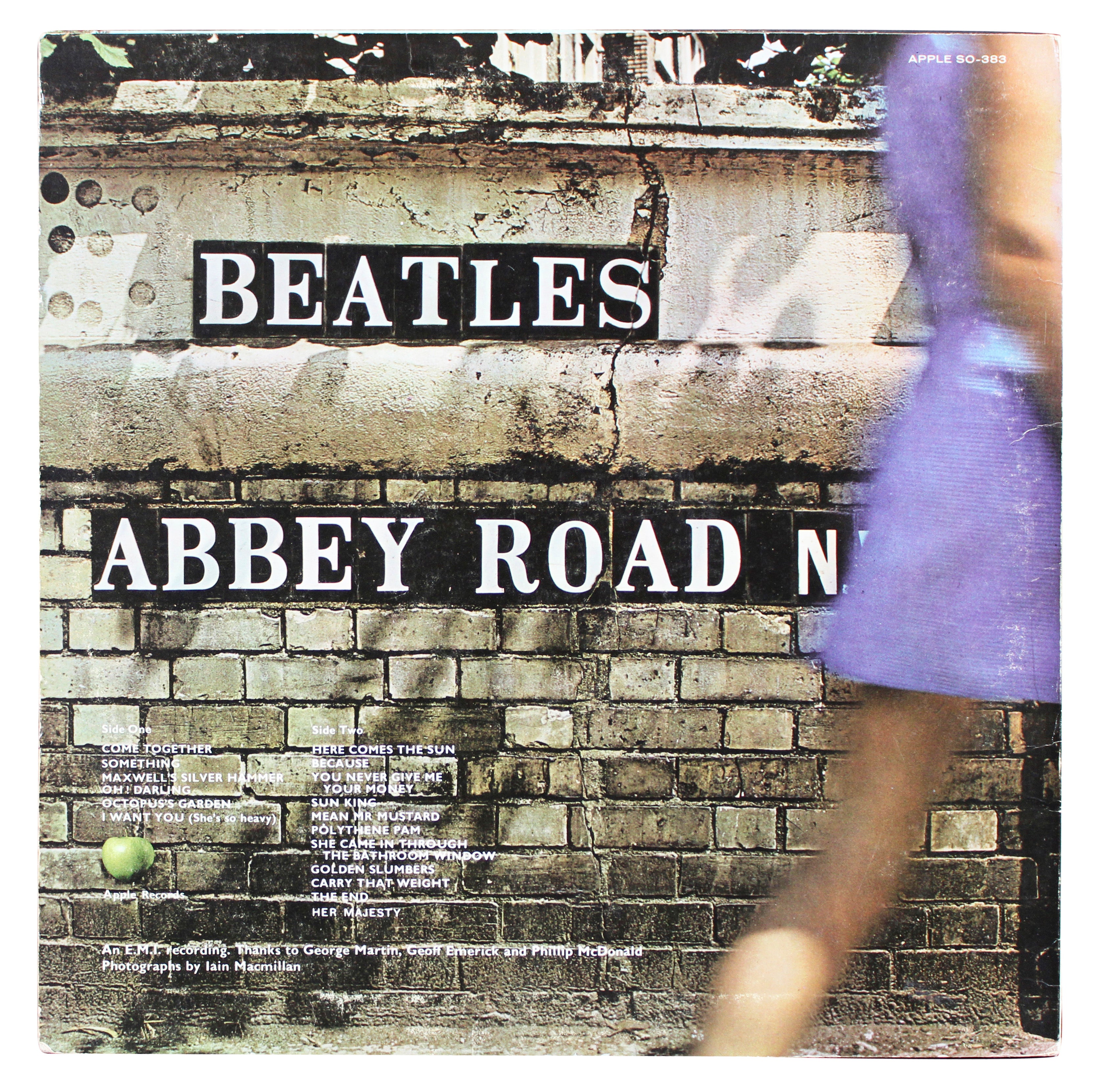 John Lennon The Beatles Signed Abbey Road Album Cover W/ Vinyl JSA #ZZ36147