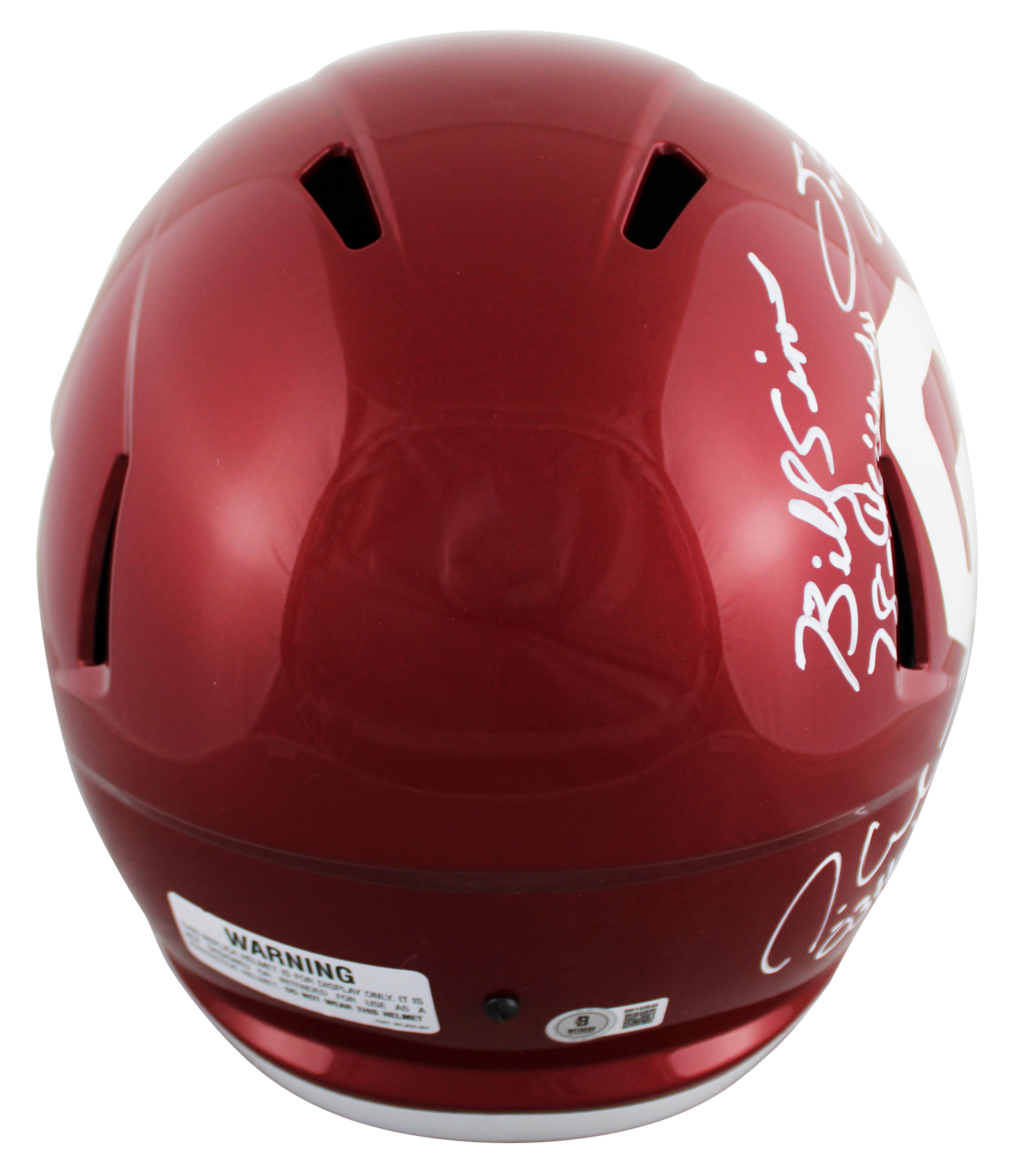 OU HT (4) Sims, White, Owens & Bradford Signed Full Size Speed Rep Helmet BAS W